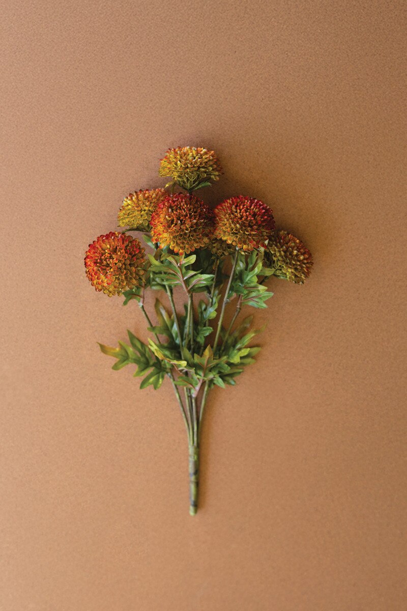 Artificial Auburn Ball Dahlia Bundle