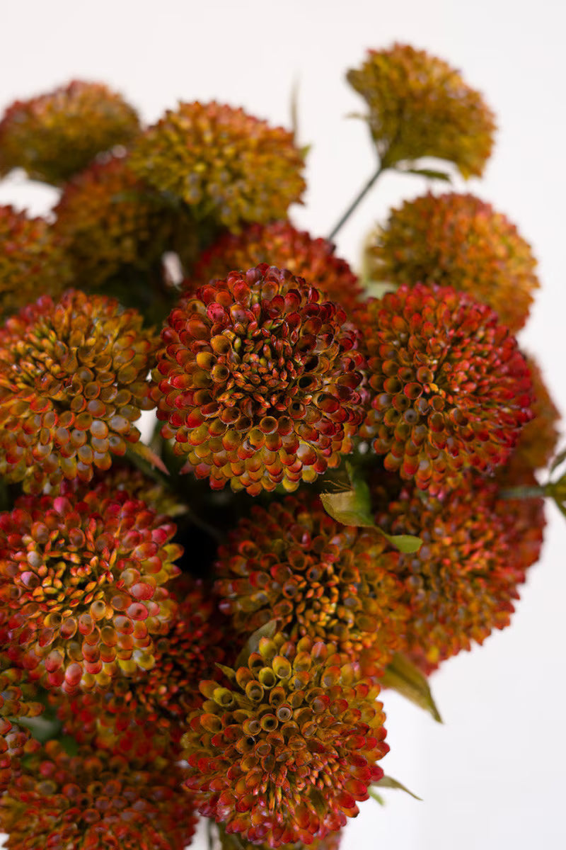 Artificial Auburn Ball Dahlia Bundle
