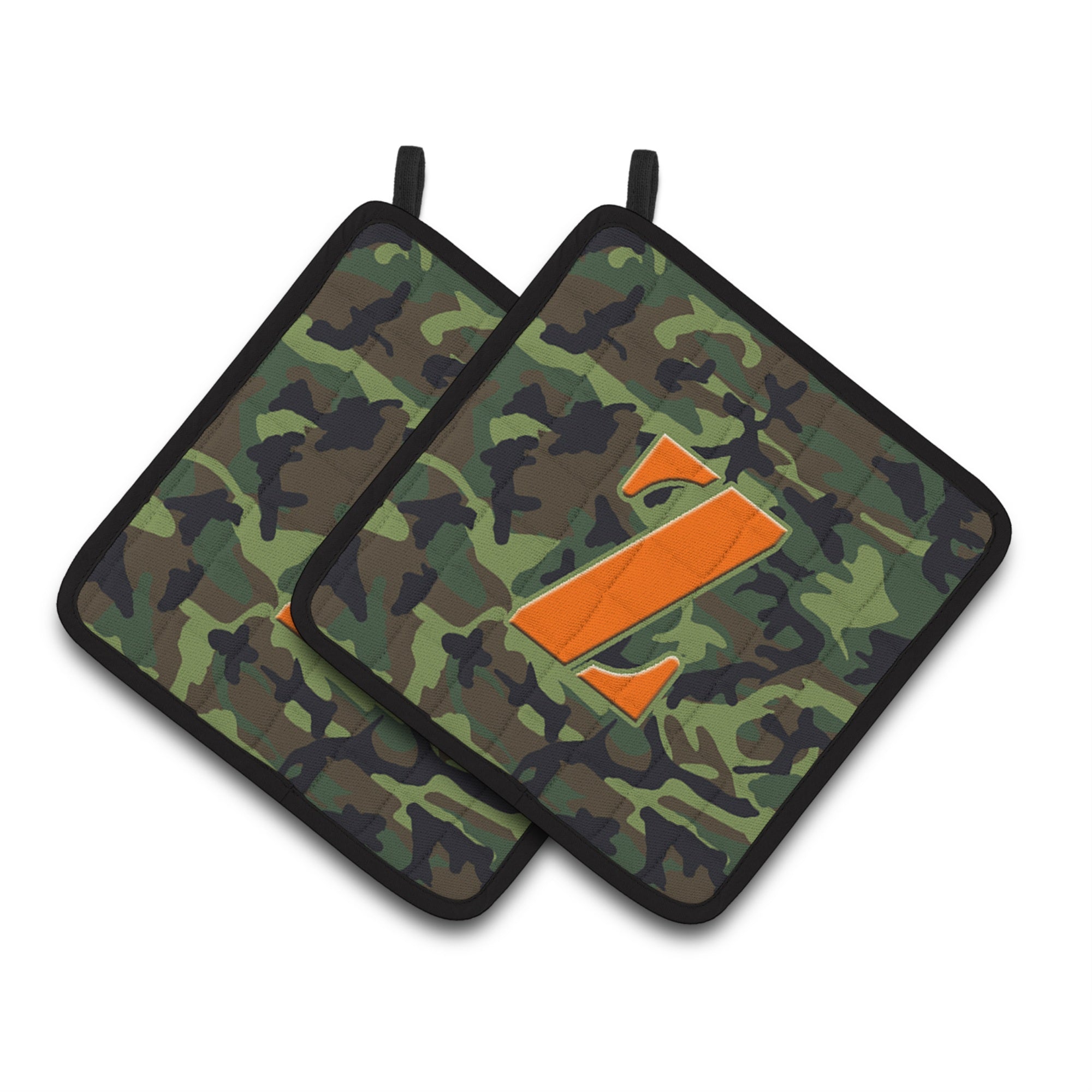 'Caroline'S Treasures Letter Z Monogram - Camo Green Pair Of Pot Holders Cj1030-Zpthd, 7.5Hx7.5W, Multicolor''