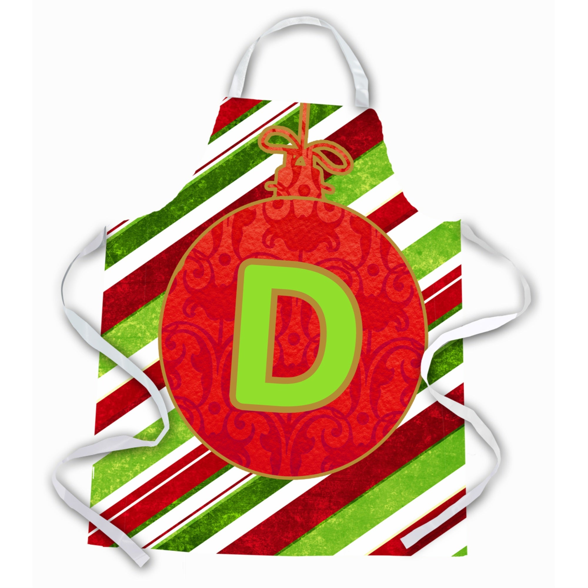 'Caroline'S Treasures Cj1039-Dapron Christmas Ornament Holiday Initial Letter D Apron, Large, Multicolor''