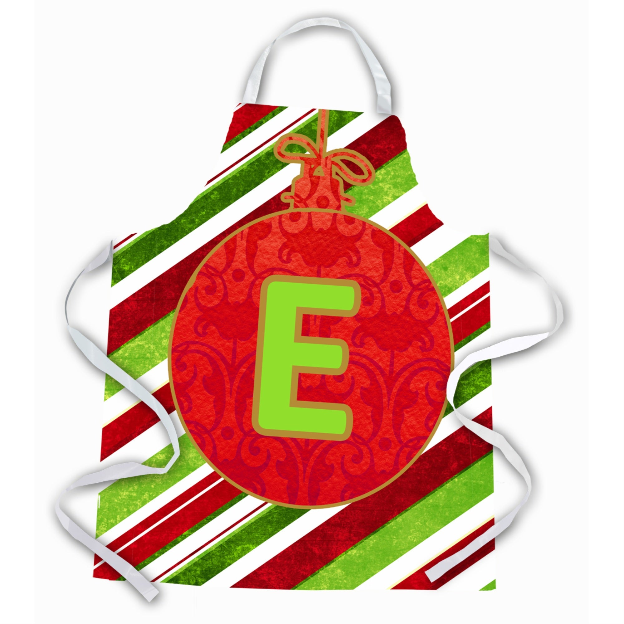 'Caroline'S Treasures Cj1039-Eapron Christmas Ornament Holiday Initial Letter E Apron, Large, Multicolor''