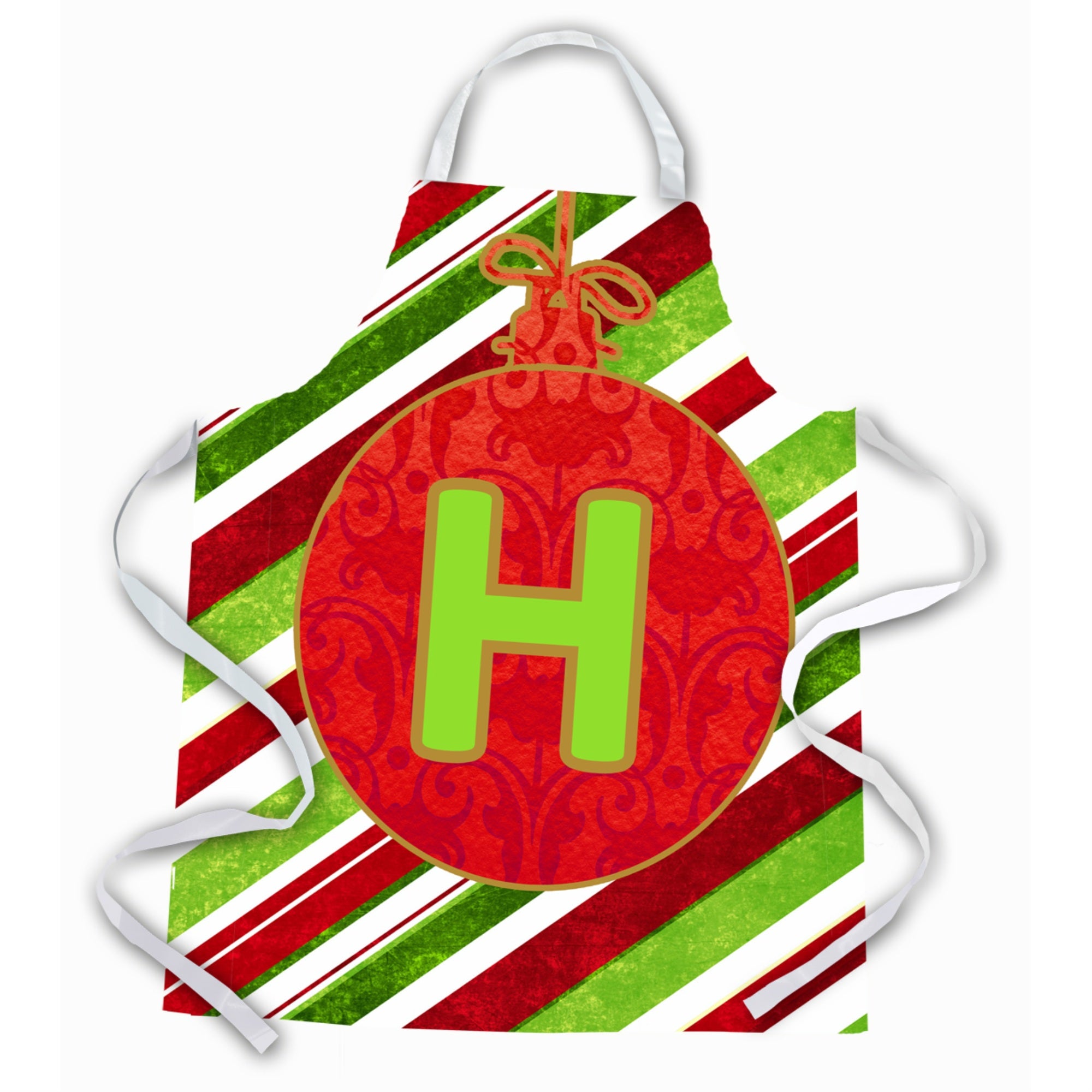 'Caroline'S Treasures Cj1039-Hapron Christmas Ornament Holiday Initial Letter H Apron, Large, Multicolor''