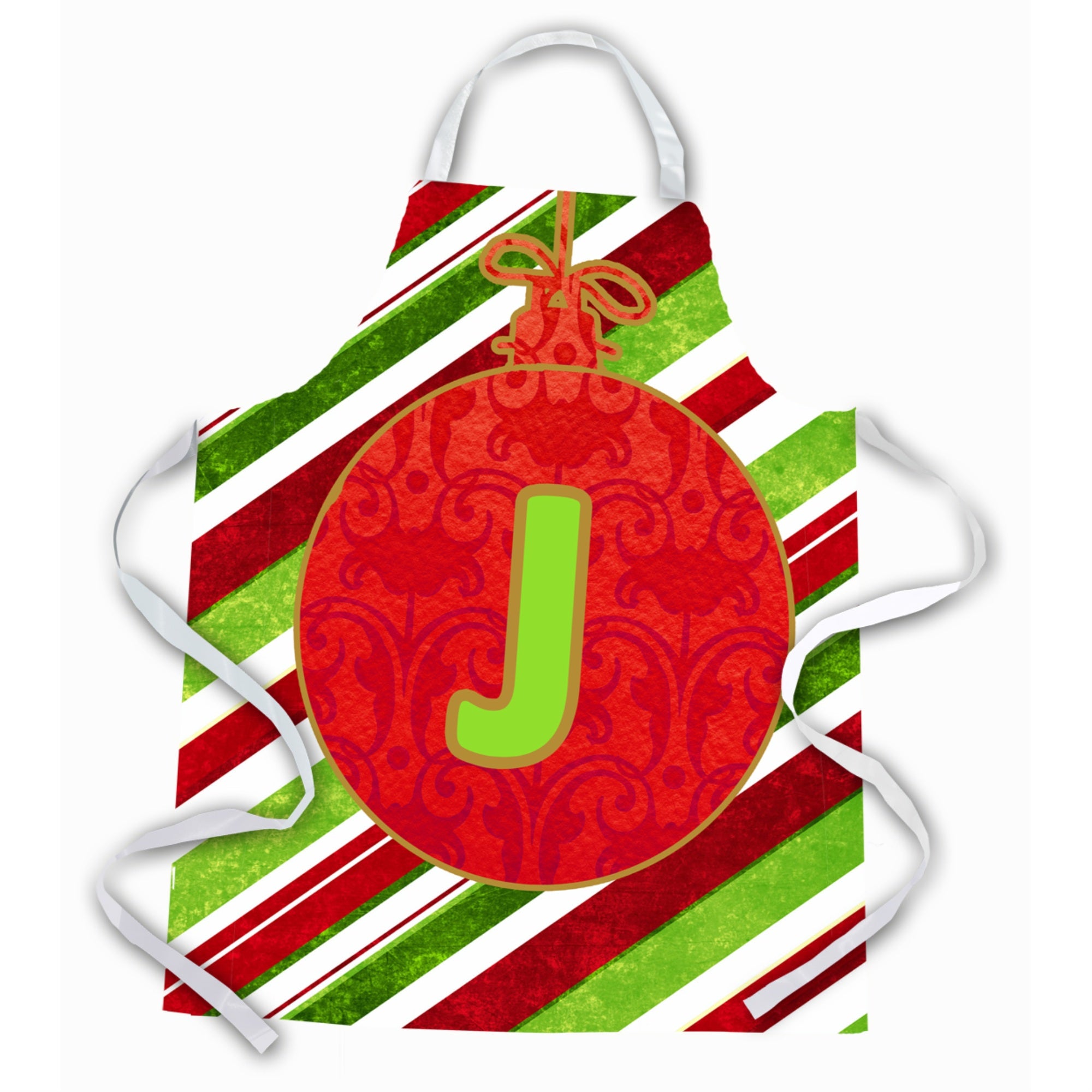 'Caroline'S Treasures Cj1039-Japron Christmas Ornament Holiday Initial Letter J Apron, Large, Multicolor''