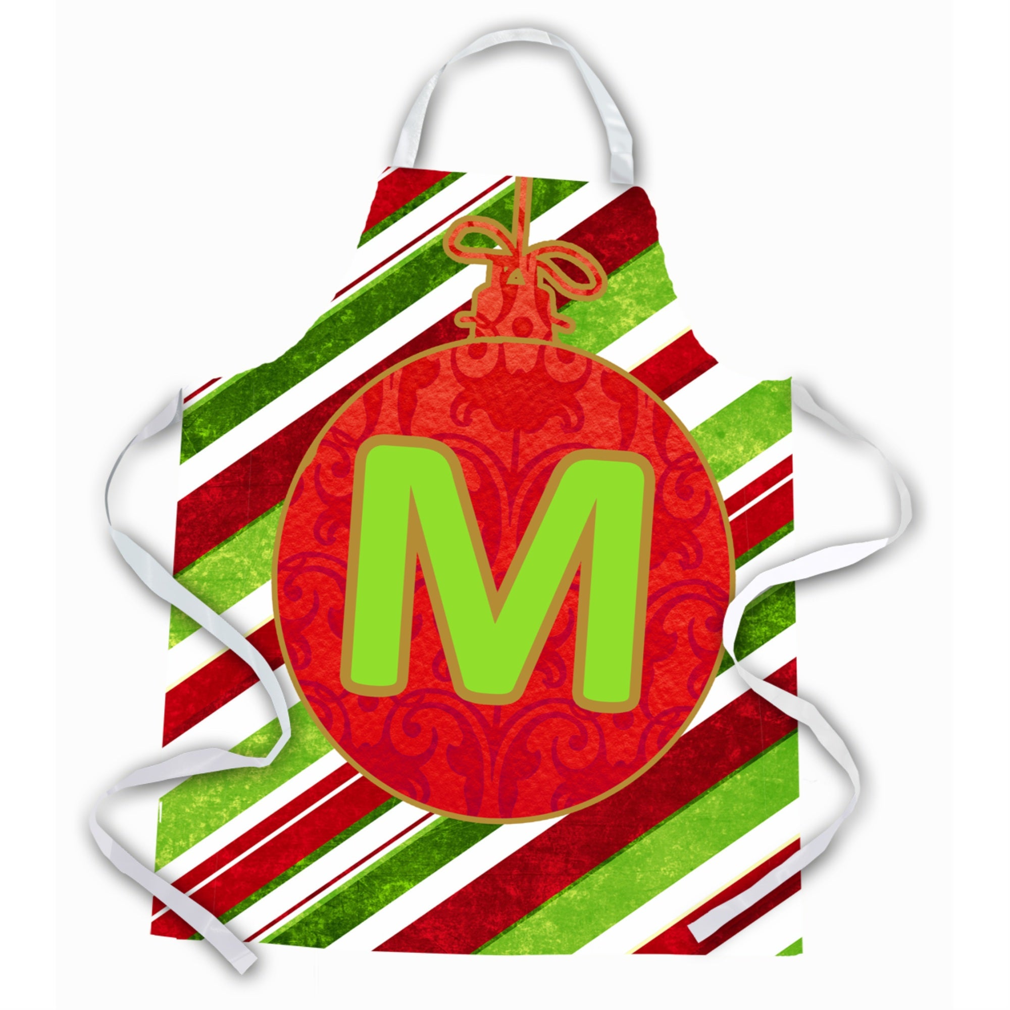 'Caroline'S Treasures Cj1039-Mapron Christmas Ornament Holiday Initial Letter M Apron, Large, Multicolor''