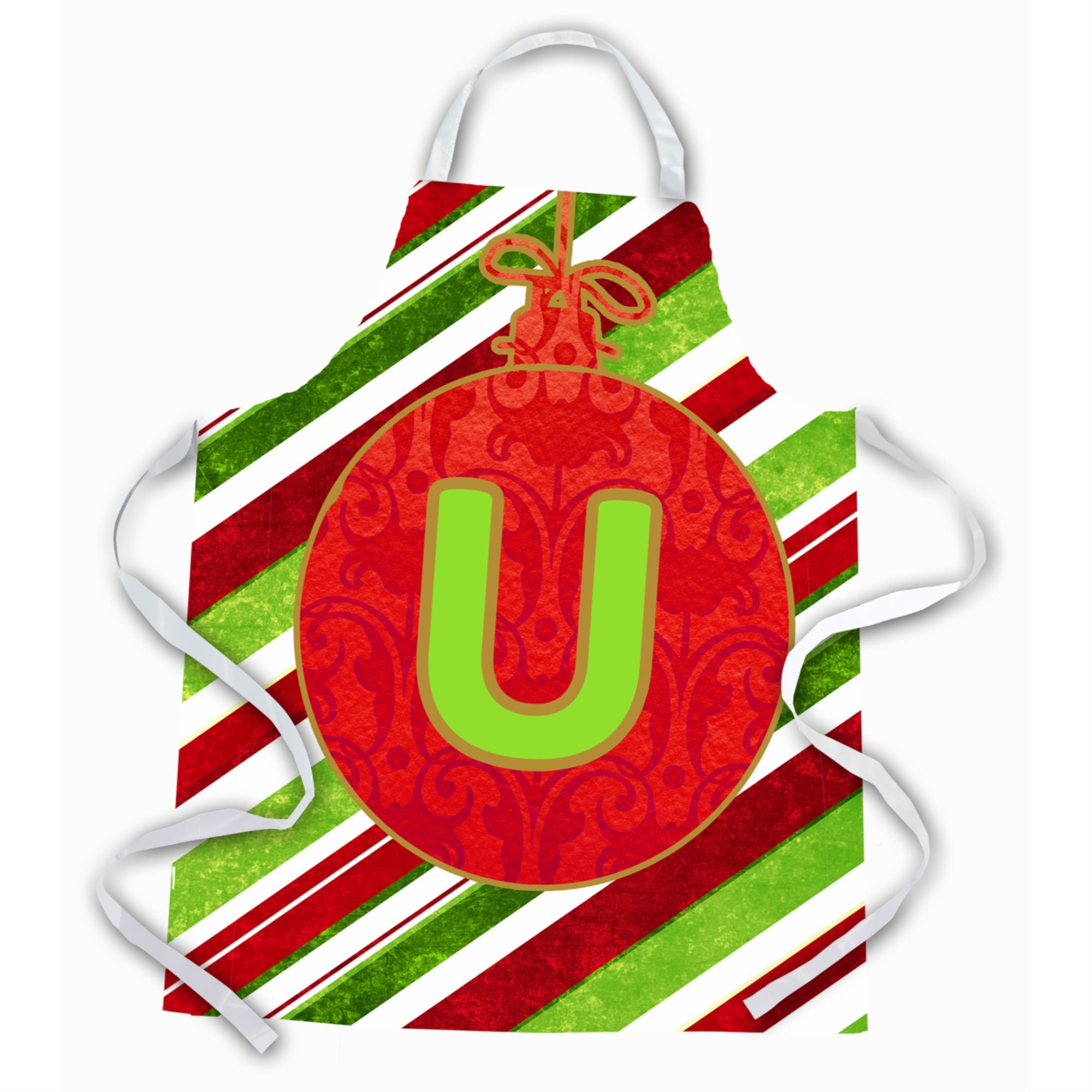 'Caroline'S Treasures Cj1039-Uapron Christmas Ornament Holiday Initial Letter U Apron, Large, Multicolor''