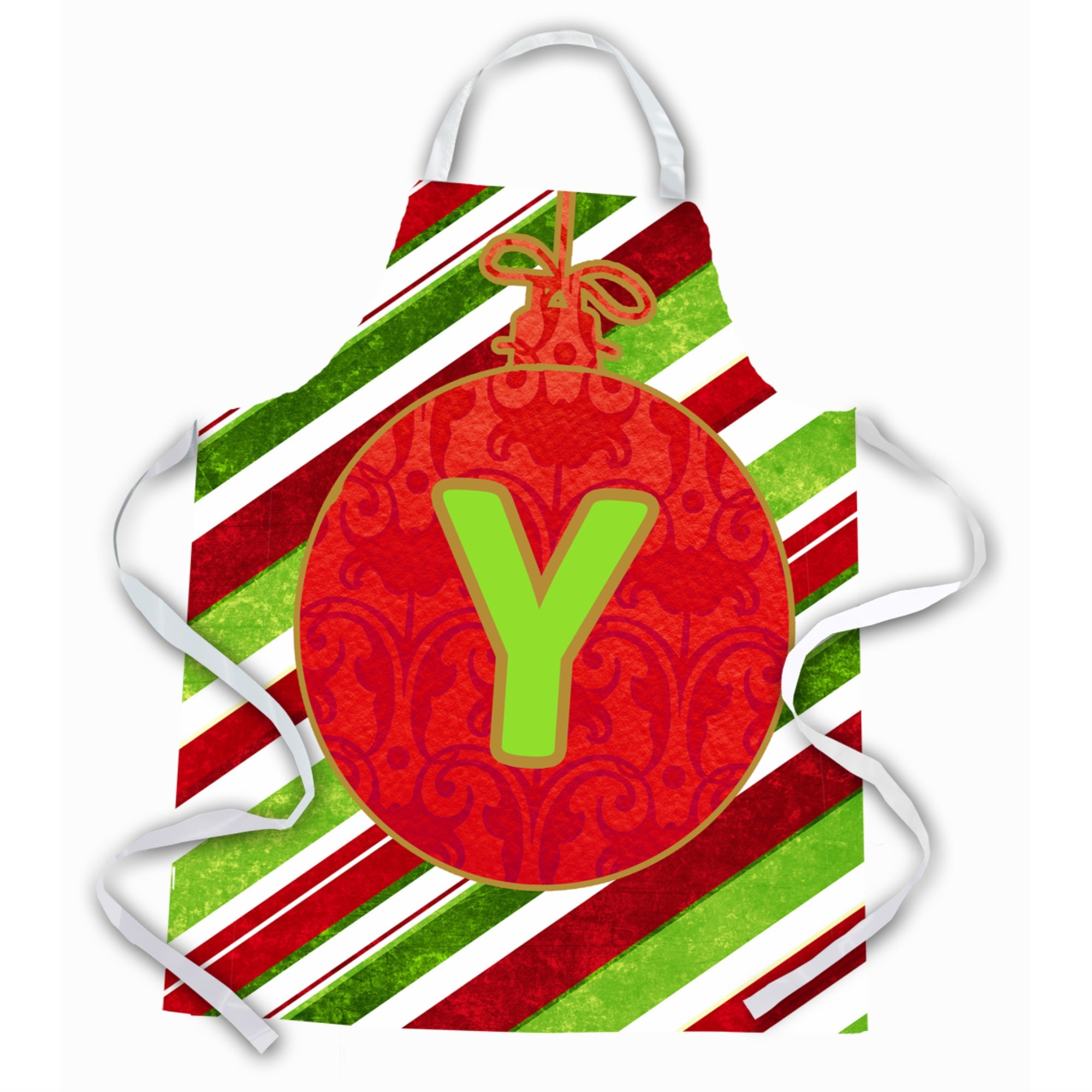 'Caroline'S Treasures Cj1039-Yapron Christmas Ornament Holiday Initial Letter Y Apron, Large, Multicolor''