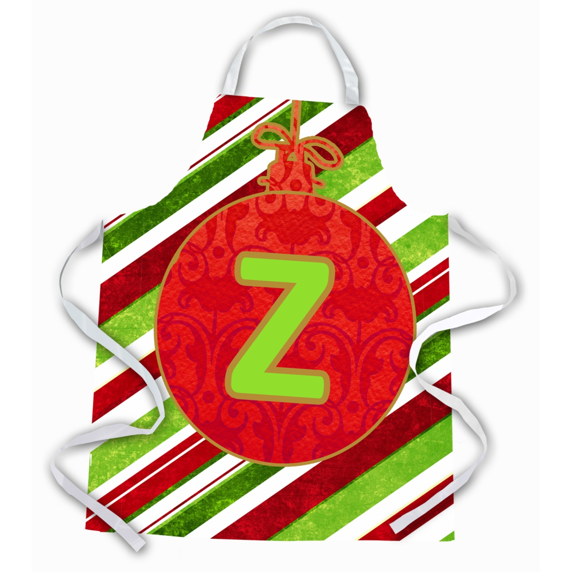 'Caroline'S Treasures Cj1039-Zapron Christmas Ornament Holiday Initial Letter Z Apron, Large, Multicolor''