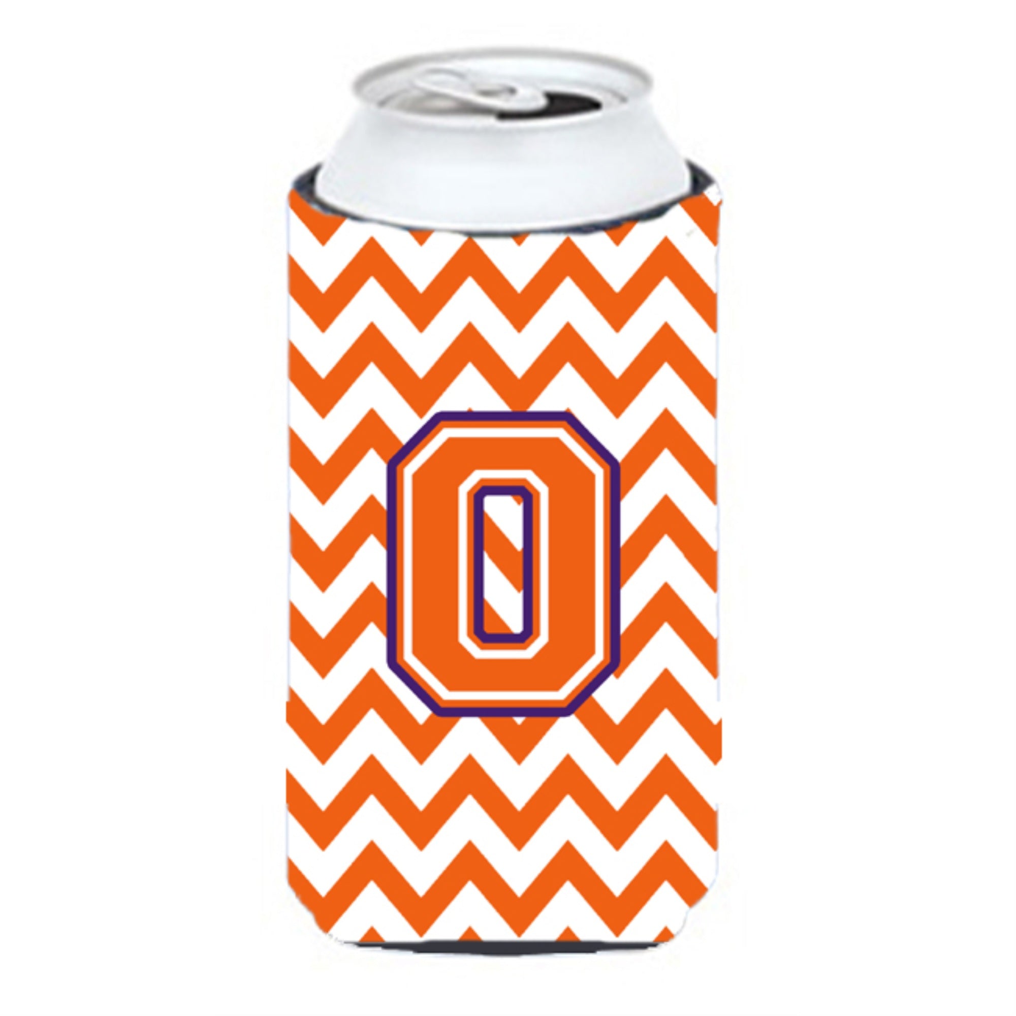 Letter O Chevron Orange And Regalia Tall Boy Beverage Insulator Hugger Cj1062-Otbc