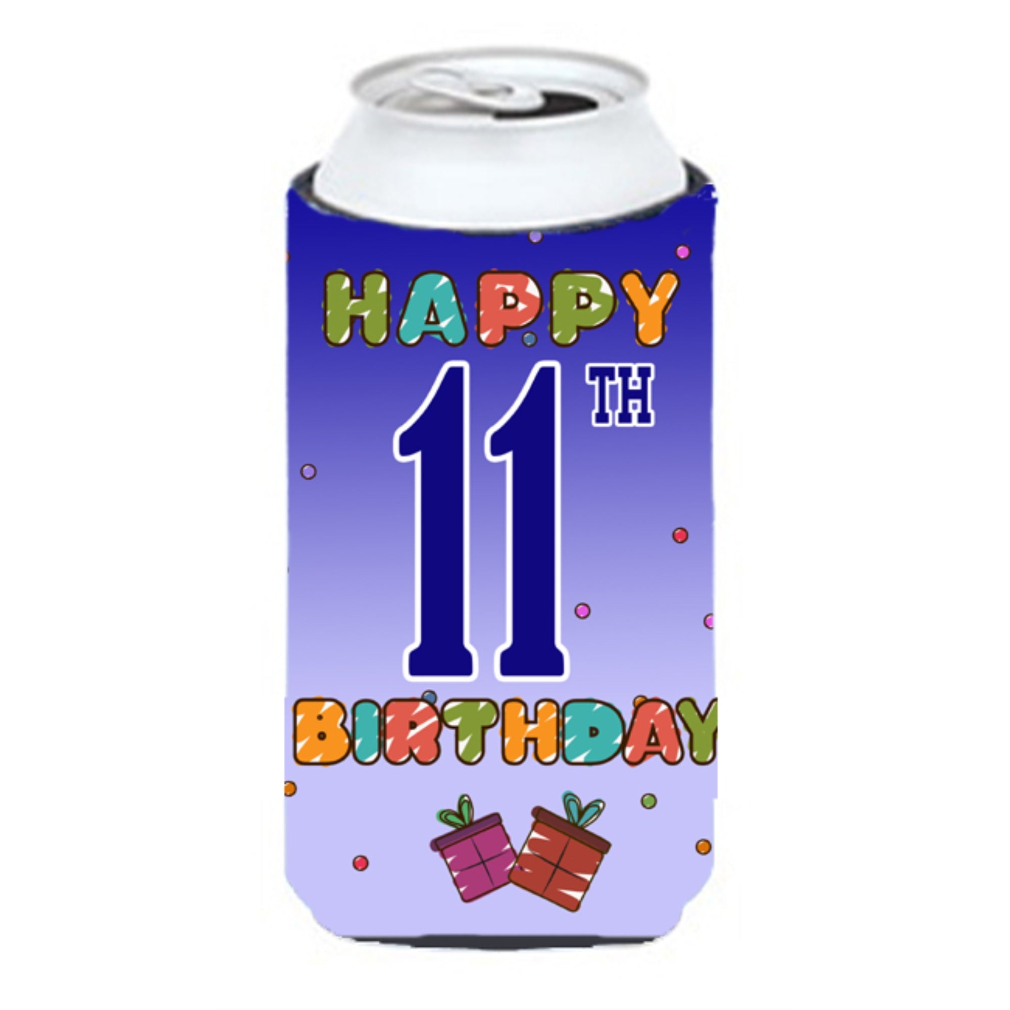 Happy 11Th Birthday Tall Boy Beverage Insulator Hugger Cj1102Tbc
