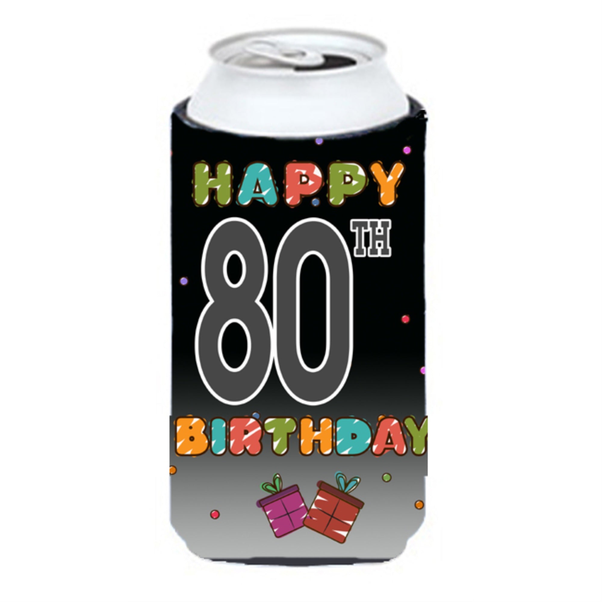 Happy 80Th Birthday Tall Boy Beverage Insulator Hugger Cj1127Tbc