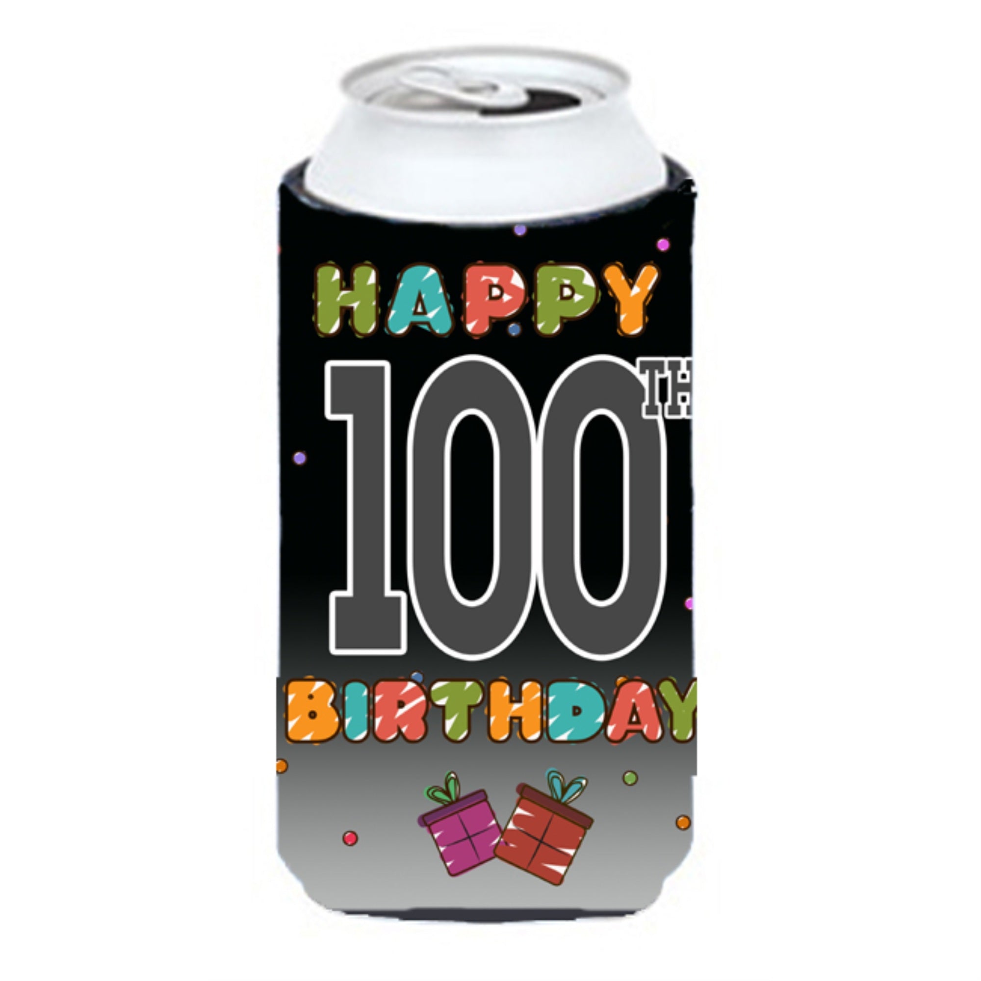 Happy 100Th Birthday Tall Boy Beverage Insulator Hugger Cj1129Tbc