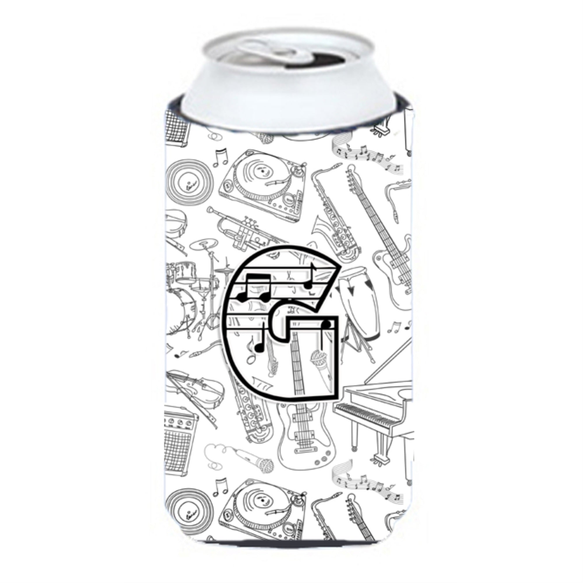 Letter G Musical Note Letters Tall Boy Beverage Insulator Hugger Cj2007-Gtbc