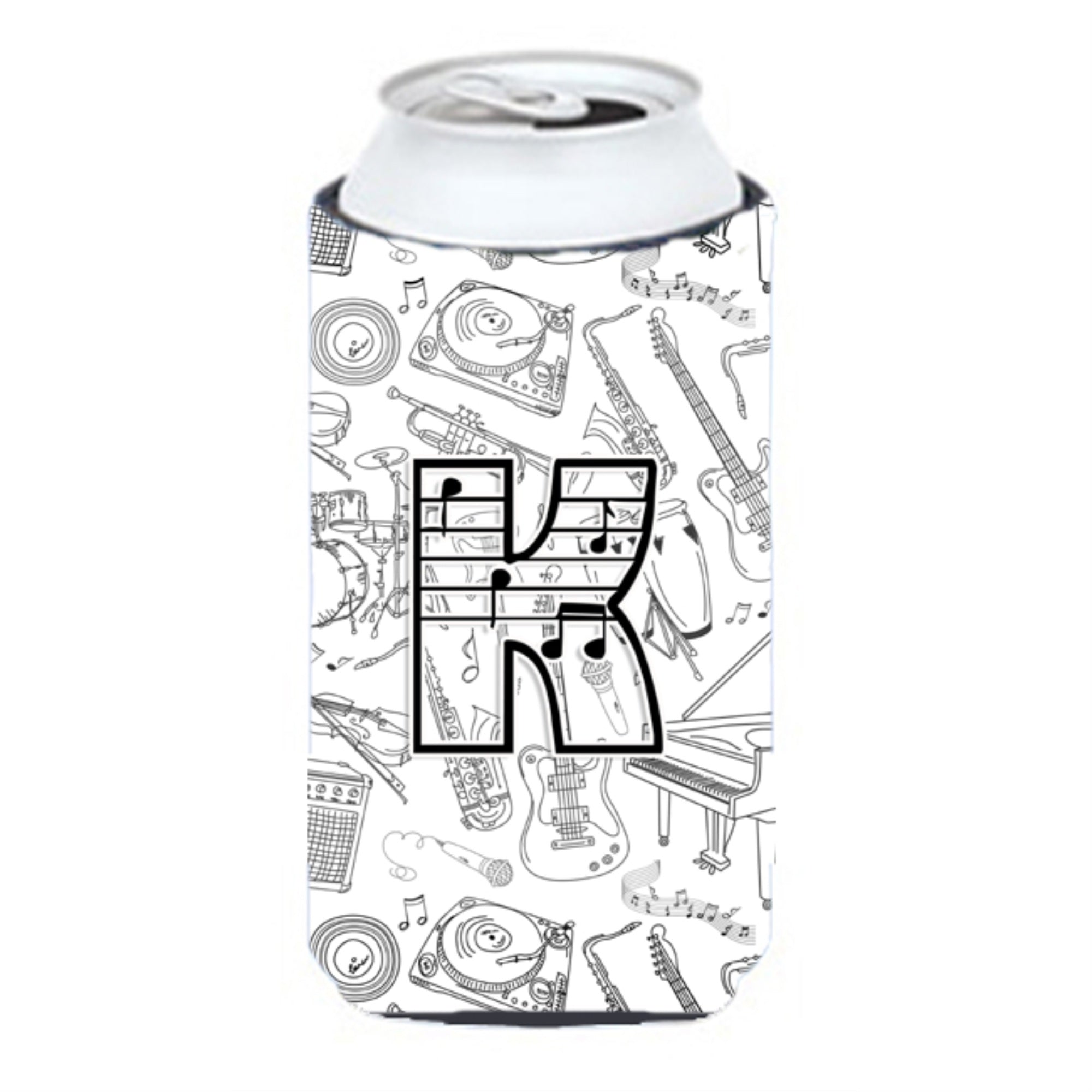 Letter K Musical Note Letters Tall Boy Beverage Insulator Hugger Cj2007-Ktbc