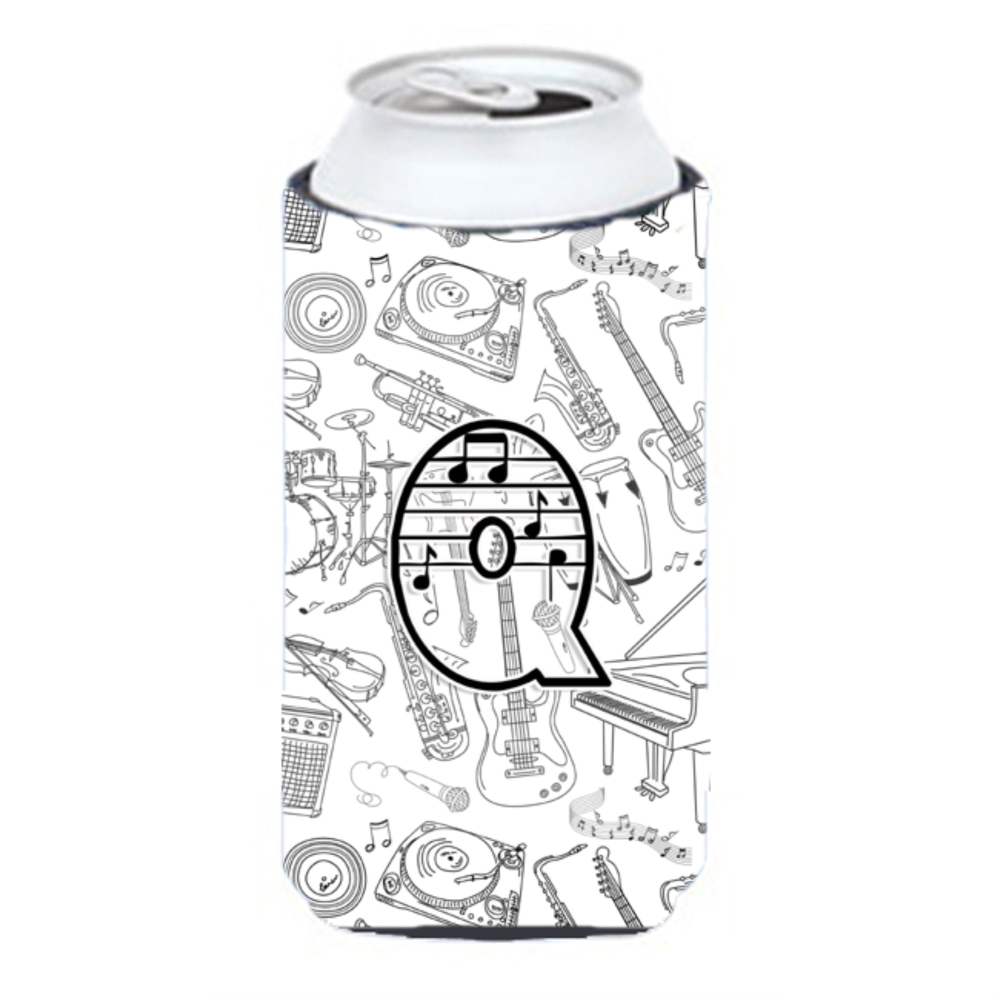 Letter Q Musical Note Letters Tall Boy Beverage Insulator Hugger Cj2007-Qtbc
