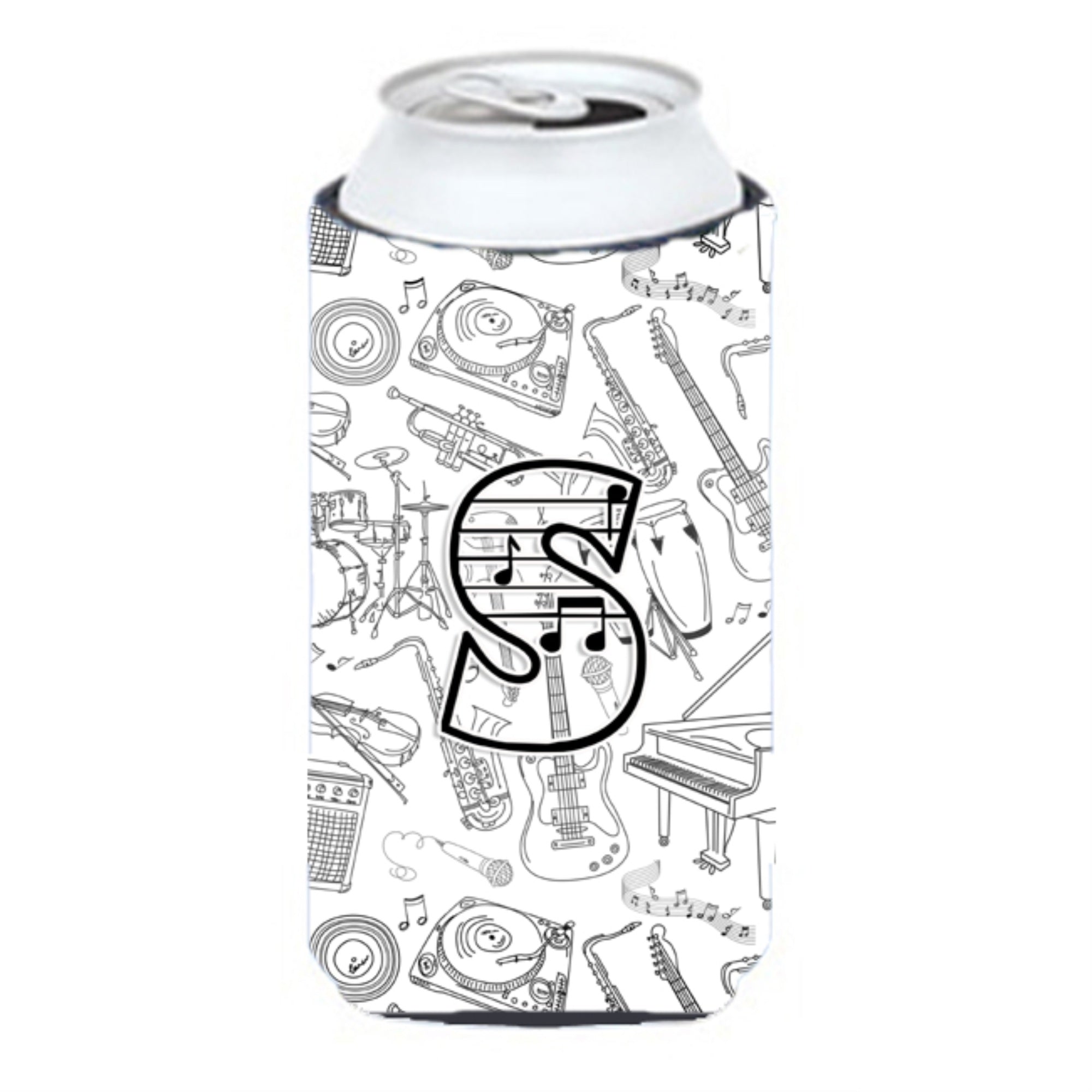 Letter S Musical Note Letters Tall Boy Beverage Insulator Hugger Cj2007-Stbc