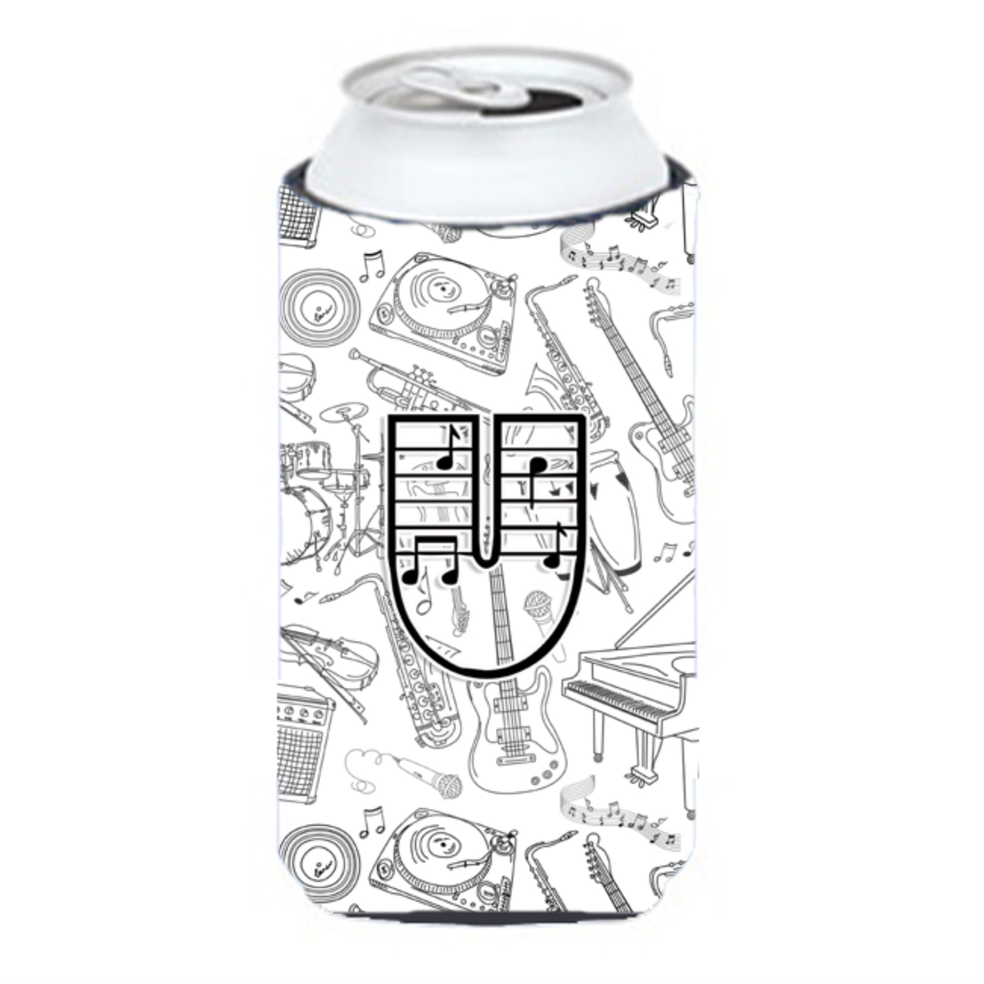 Letter U Musical Note Letters Tall Boy Beverage Insulator Hugger Cj2007-Utbc