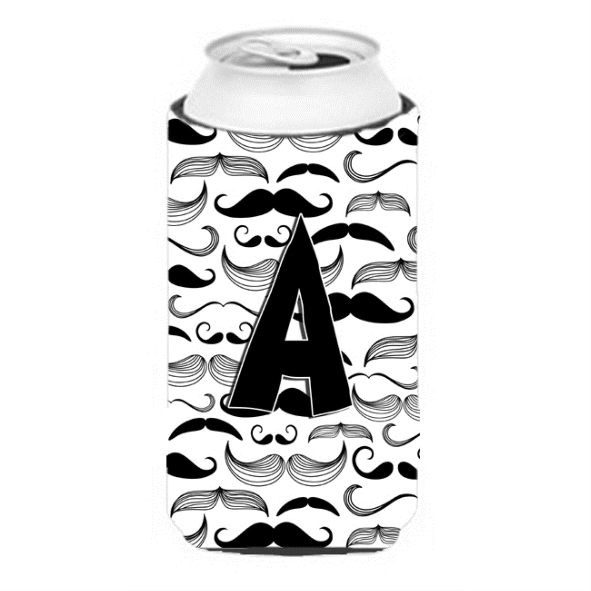 Letter A Moustache Initial Tall Boy Beverage Insulator Hugger Cj2009-Atbc