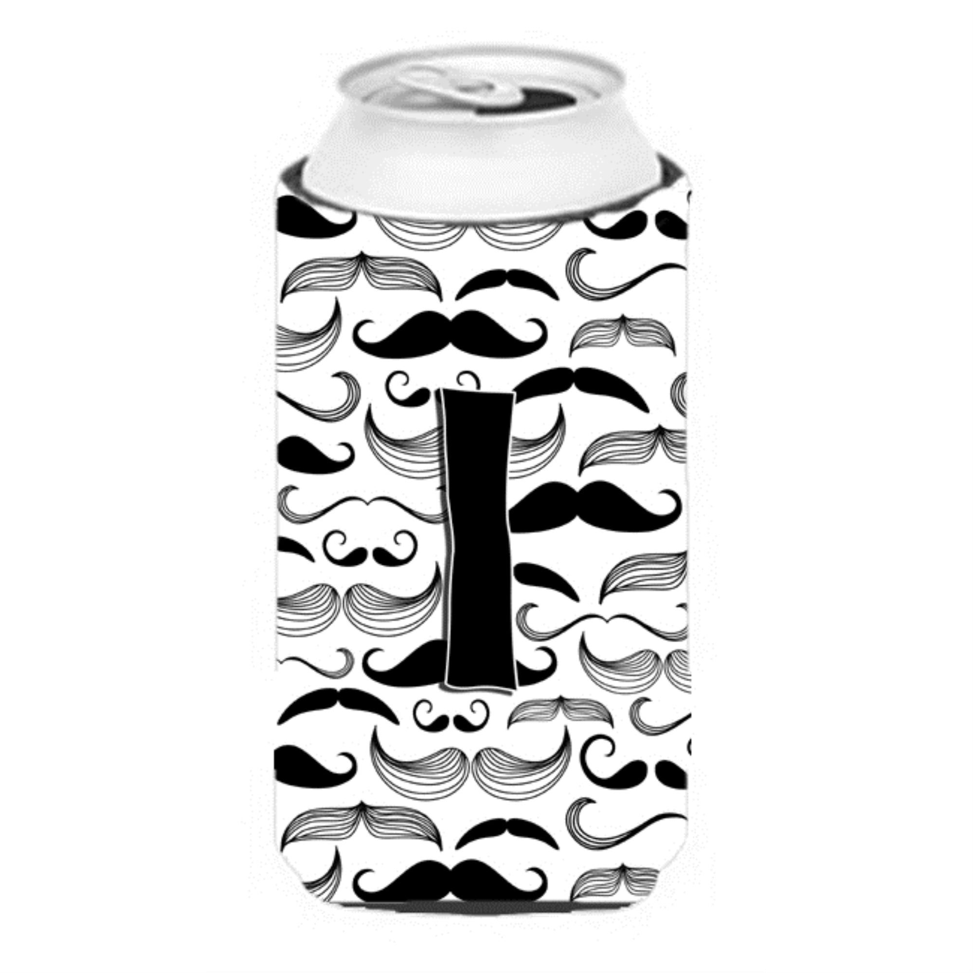 Letter I Moustache Initial Tall Boy Beverage Insulator Hugger Cj2009-Itbc