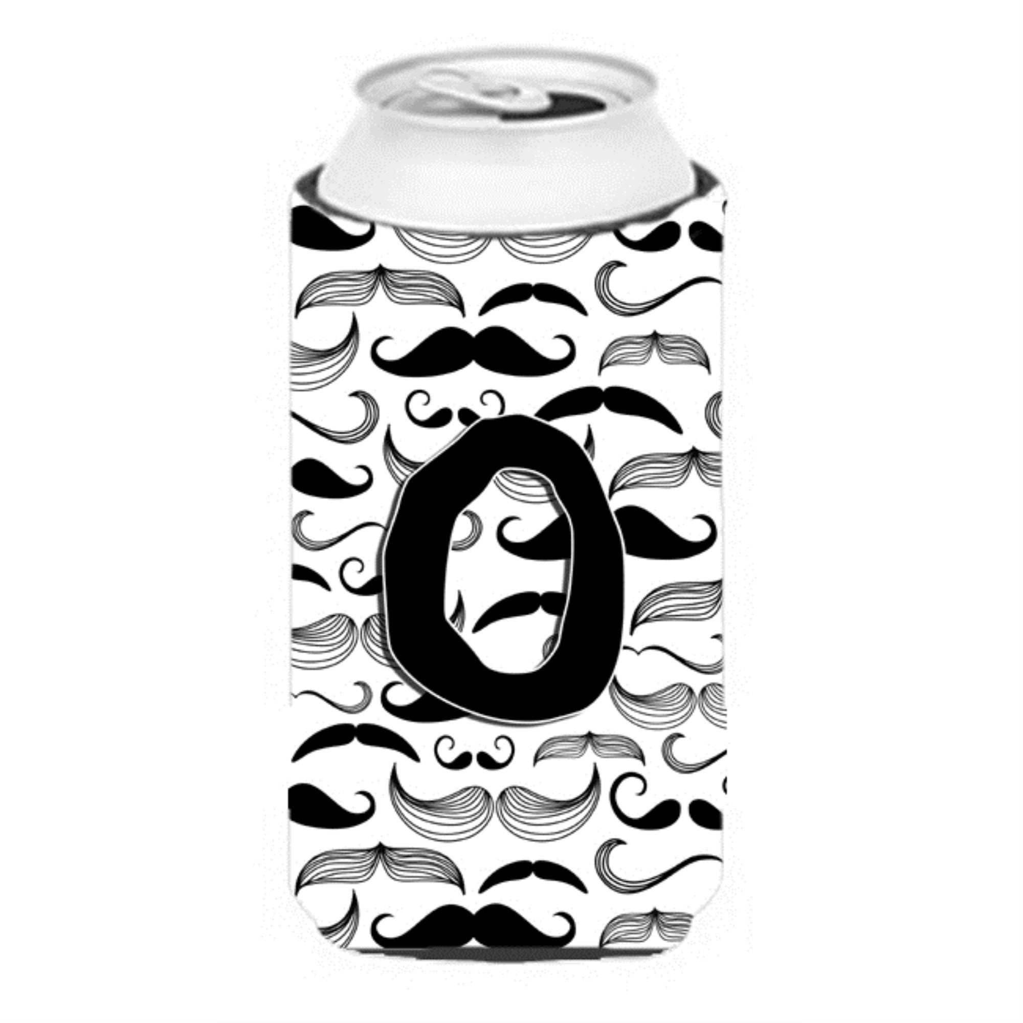 Letter O Moustache Initial Tall Boy Beverage Insulator Hugger Cj2009-Otbc