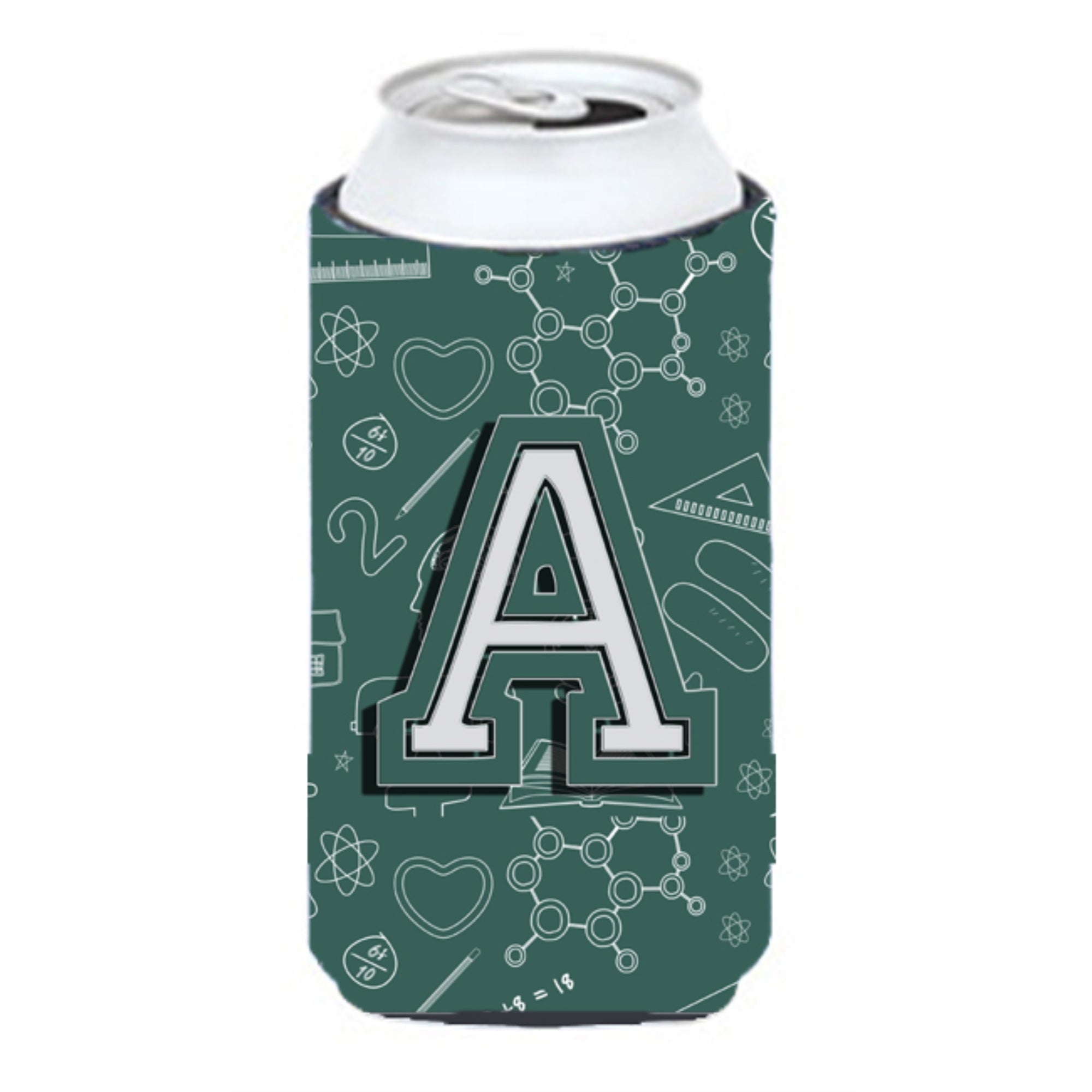 Letter A Back To School Initial Tall Boy Beverage Insulator Hugger Cj2010-Atbc