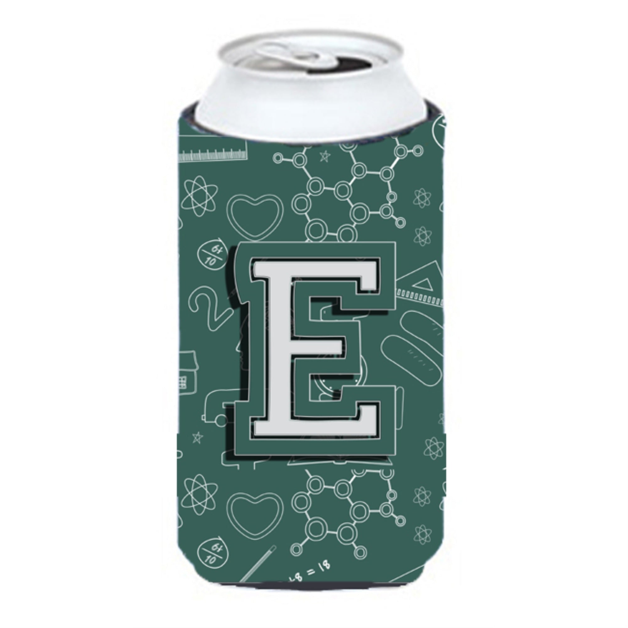 Letter E Back To School Initial Tall Boy Beverage Insulator Hugger Cj2010-Etbc