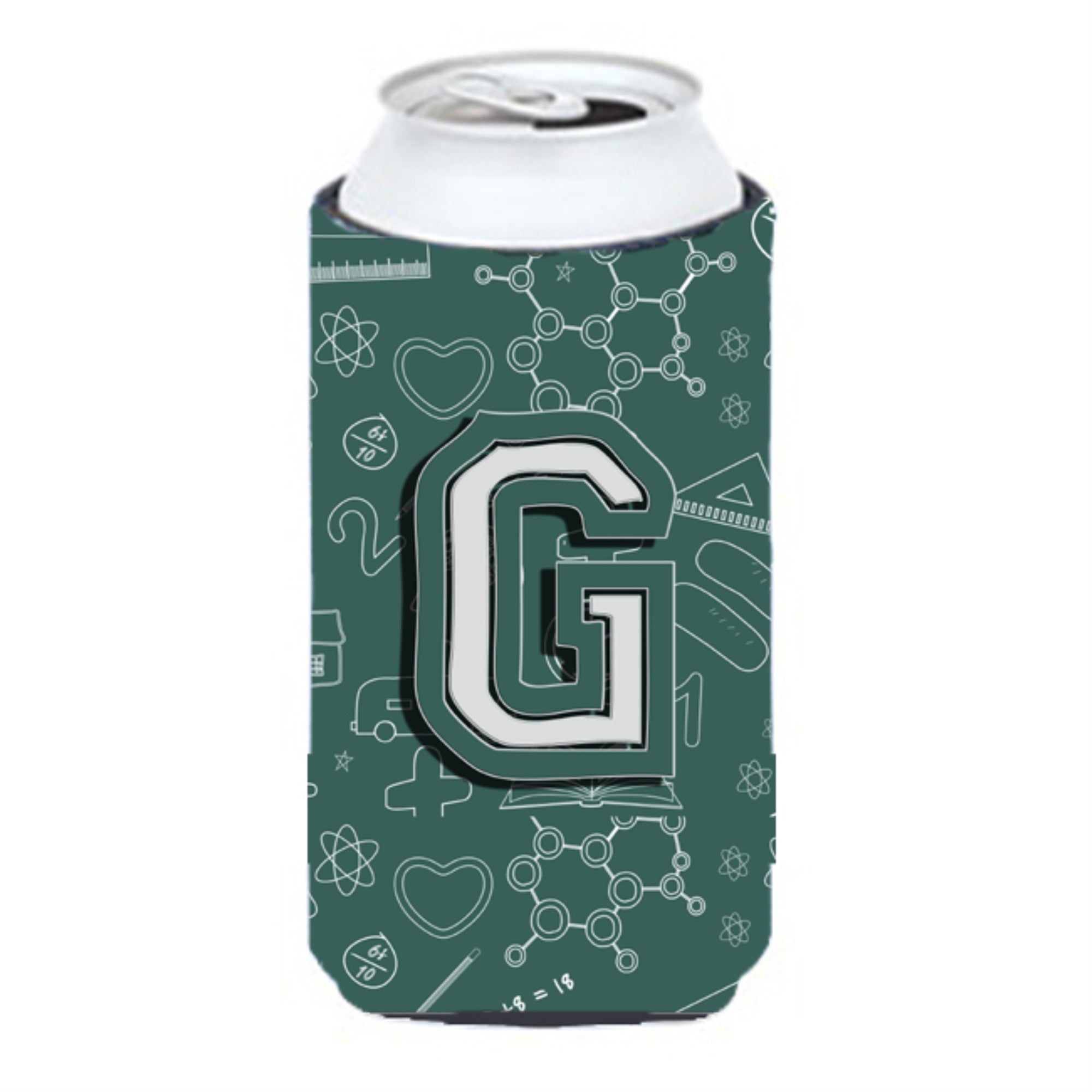 Letter G Back To School Initial Tall Boy Beverage Insulator Hugger Cj2010-Gtbc