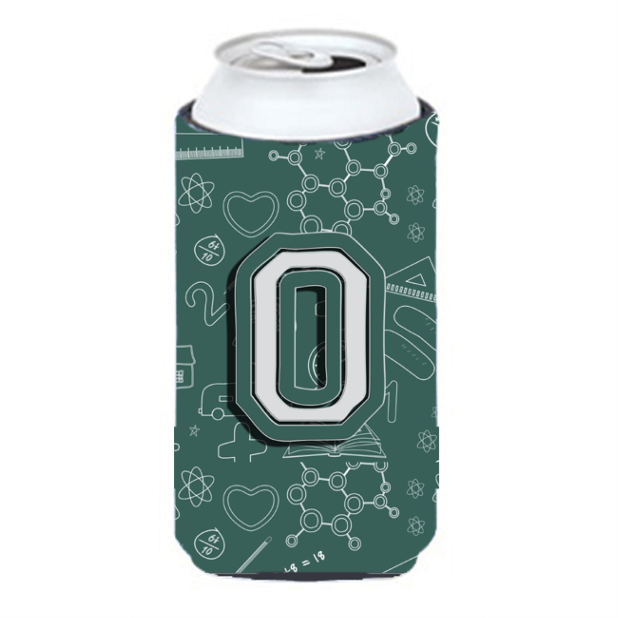 Letter O Back To School Initial Tall Boy Beverage Insulator Hugger Cj2010-Otbc