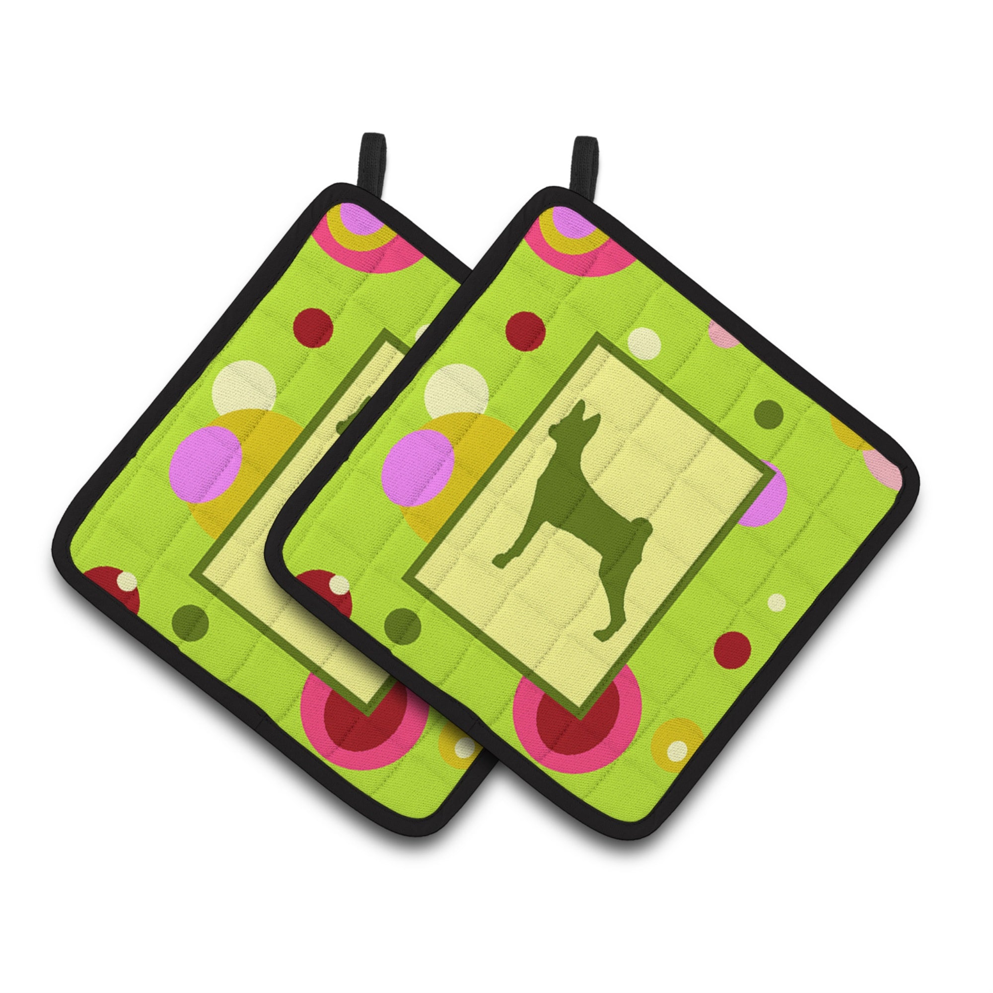 'Caroline'S Treasures Basenji Pair Of Pot Holders Ck1010Pthd, 7.5Hx7.5W, Multicolor''