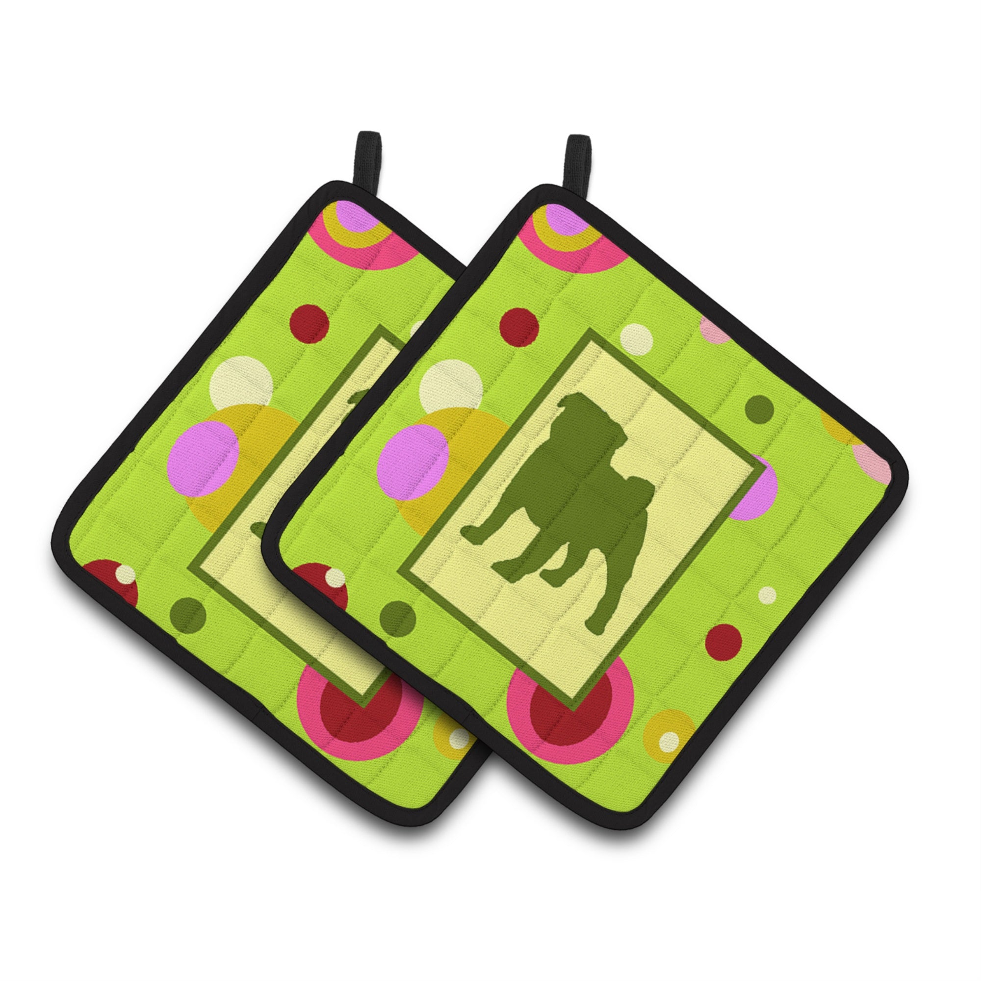 'Caroline'S Treasures Pug Pair Of Pot Holders Ck1053Pthd, 7.5Hx7.5W, Multicolor''