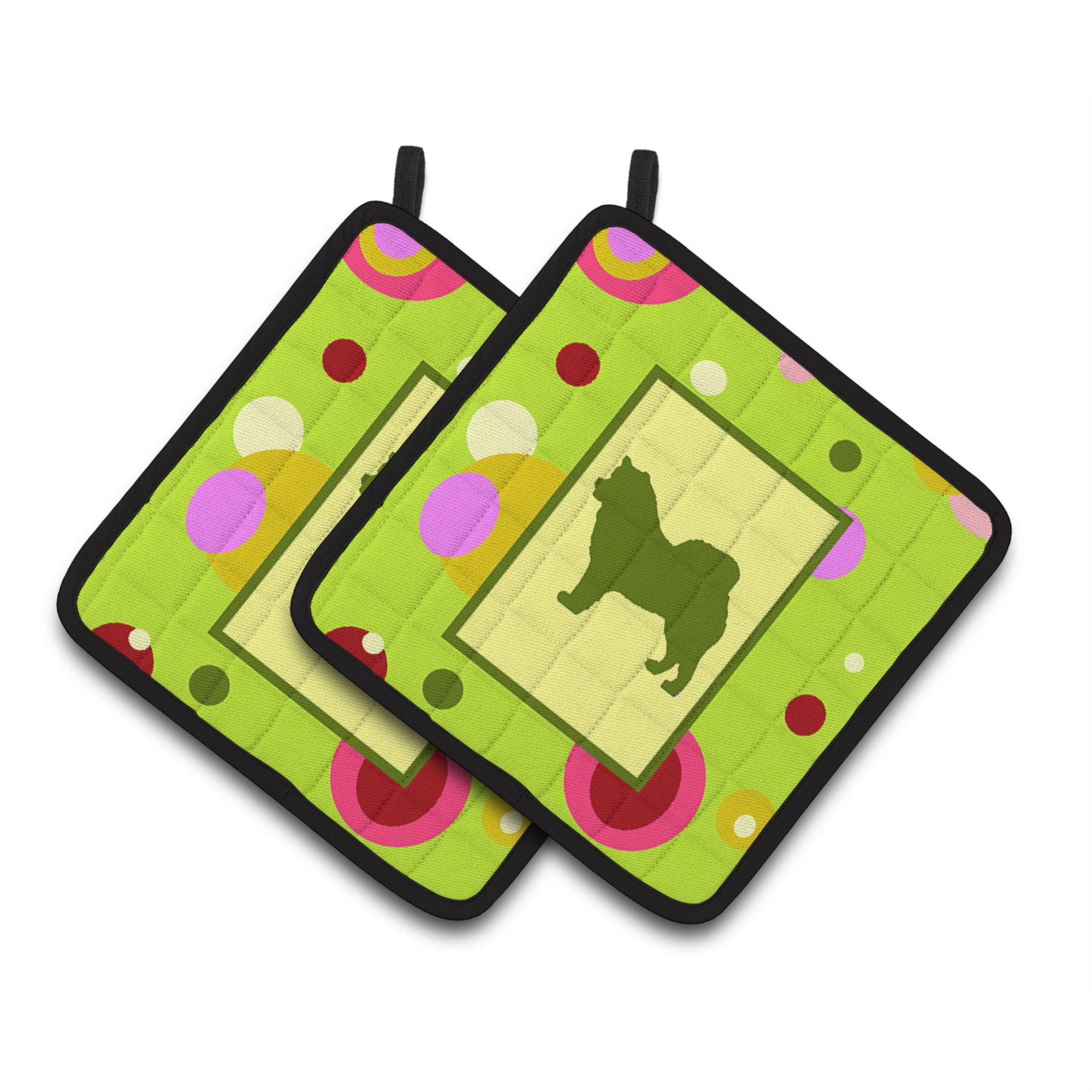 'Caroline'S Treasures Alaskan Malamute Pair Of Pot Holders Ck1073Pthd, 7.5Hx7.5W, Multicolor''