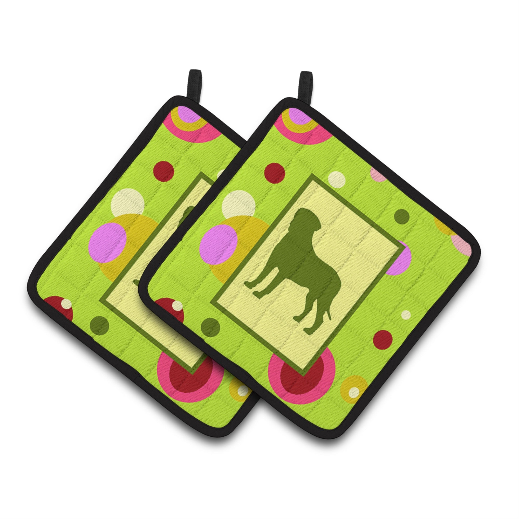 'Caroline'S Treasures Bullmastiff Pair Of Pot Holders Ck1076Pthd, 7.5Hx7.5W, Multicolor''