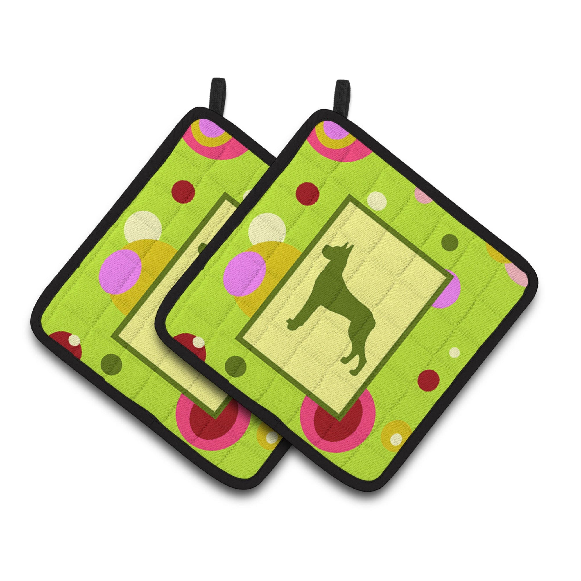 'Caroline'S Treasures Great Dane Pair Of Pot Holders Ck1080Pthd, 7.5Hx7.5W, Multicolor''