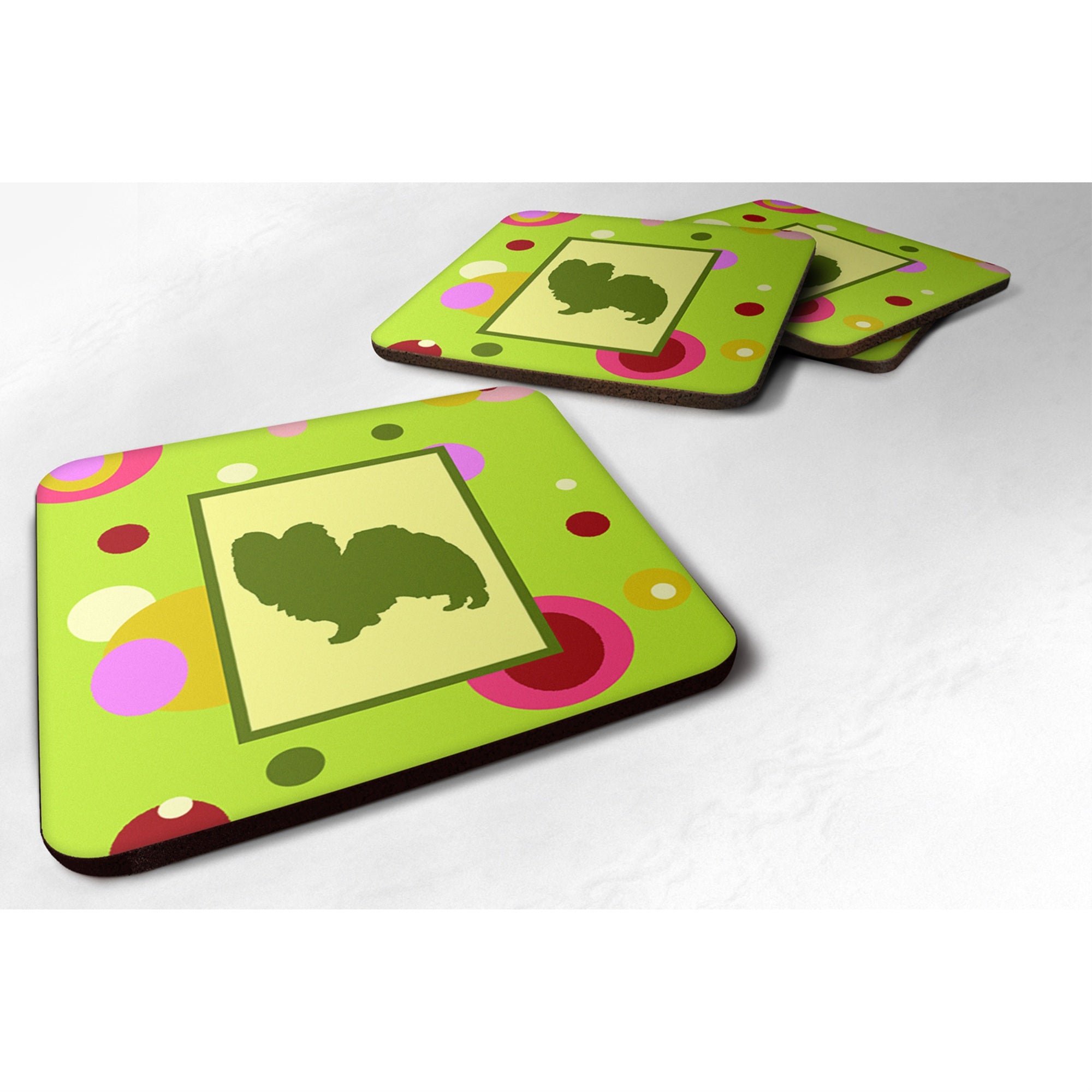 Carolines Treasures CK1105FC Papillon Foam Coasters (Set of 4) 3.5 H x 3.5 W Multicolor