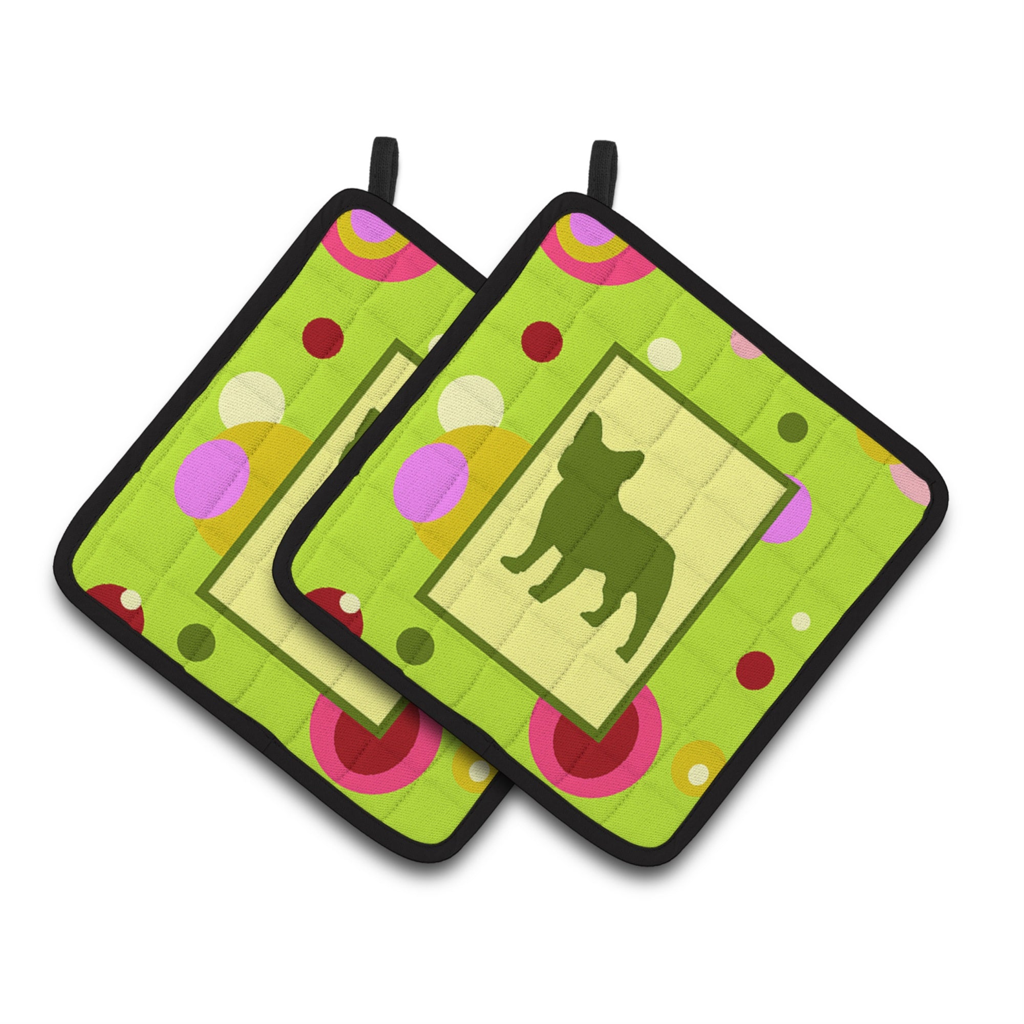 'Caroline'S Treasures French Bulldog Pair Of Pot Holders Ck1128Pthd, 7.5Hx7.5W, Multicolor''