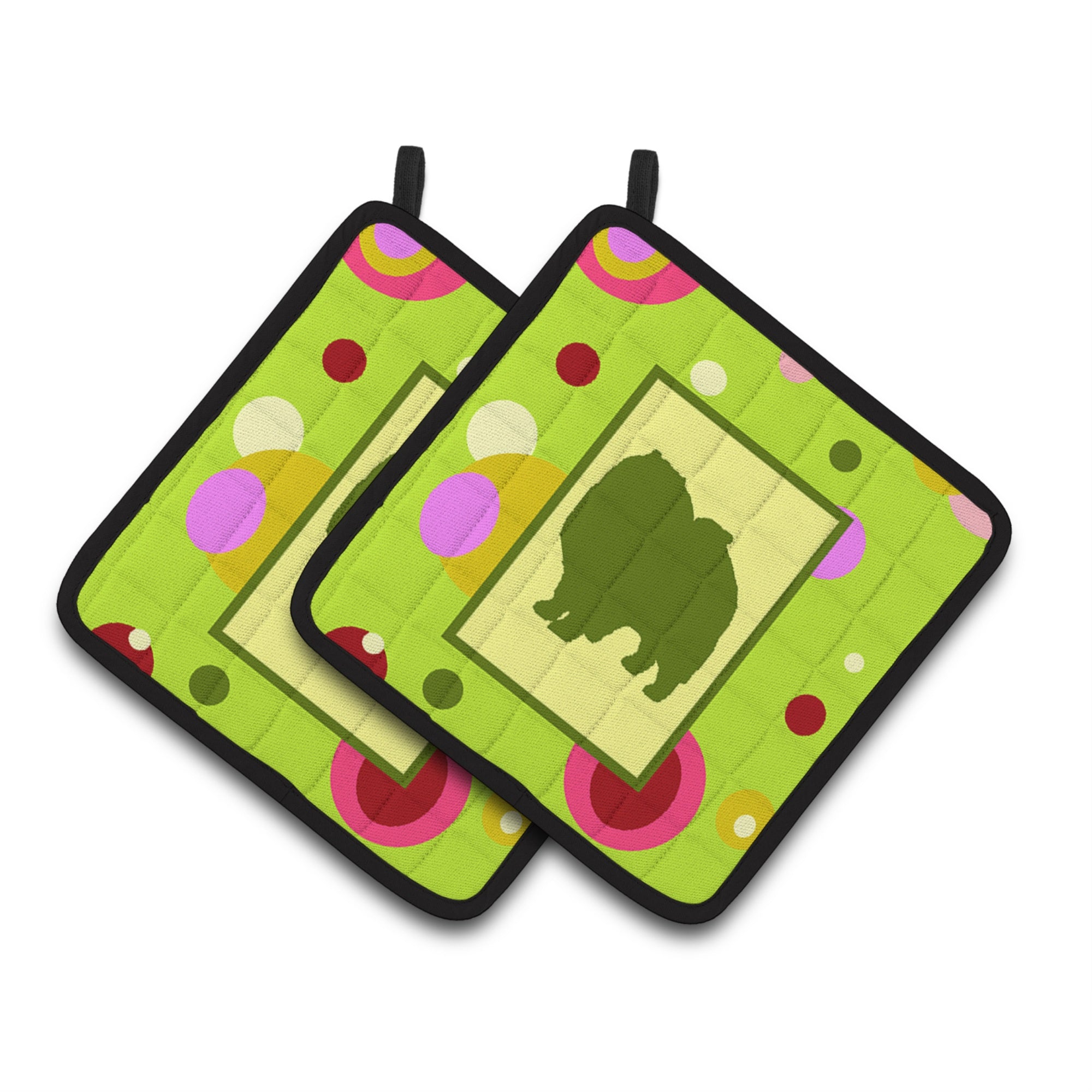 'Caroline'S Treasures Keeshond Pair Of Pot Holders Ck1137Pthd, 7.5Hx7.5W, Multicolor''