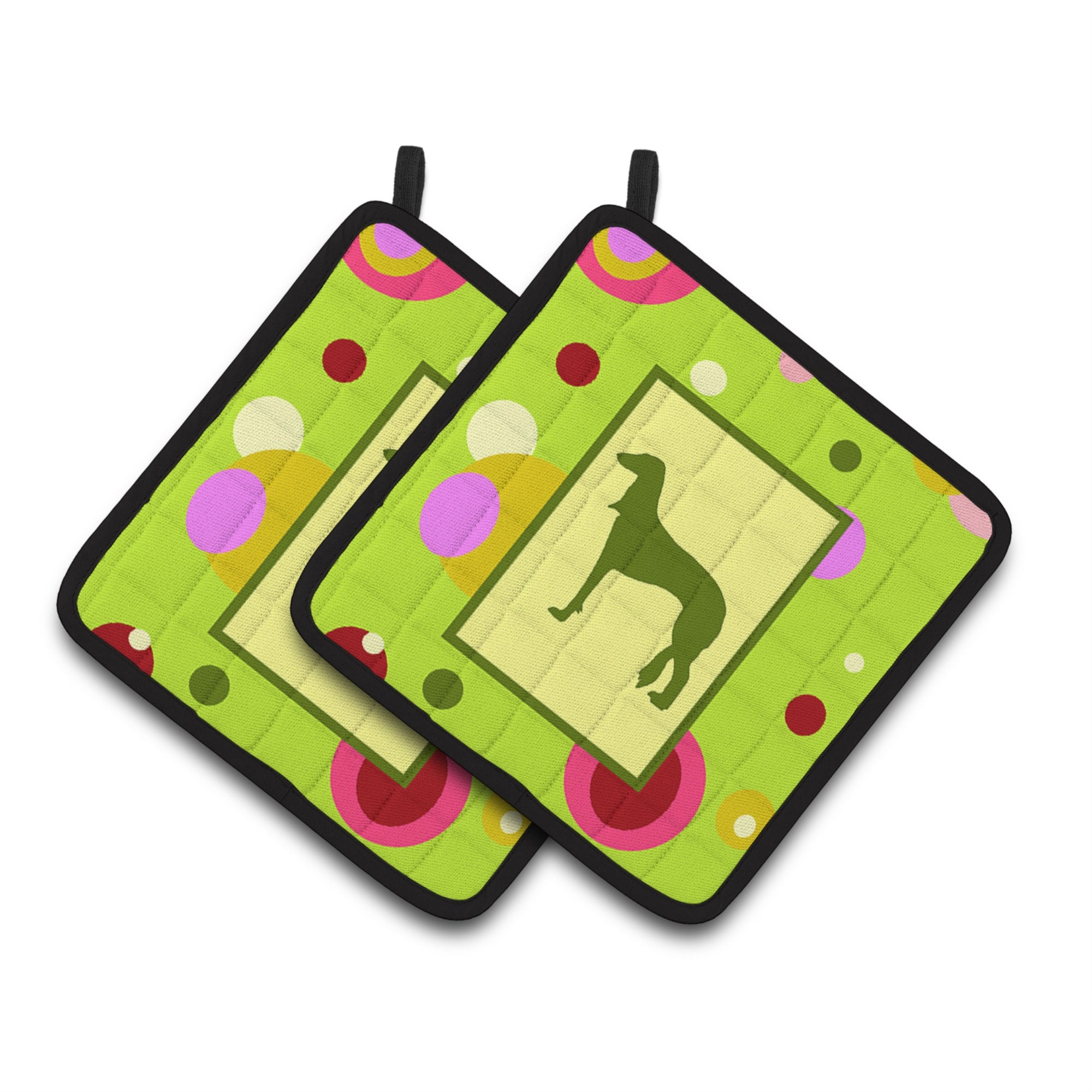 'Caroline'S Treasures Saluki Pair Of Pot Holders Ck1146Pthd, 7.5Hx7.5W, Multicolor''