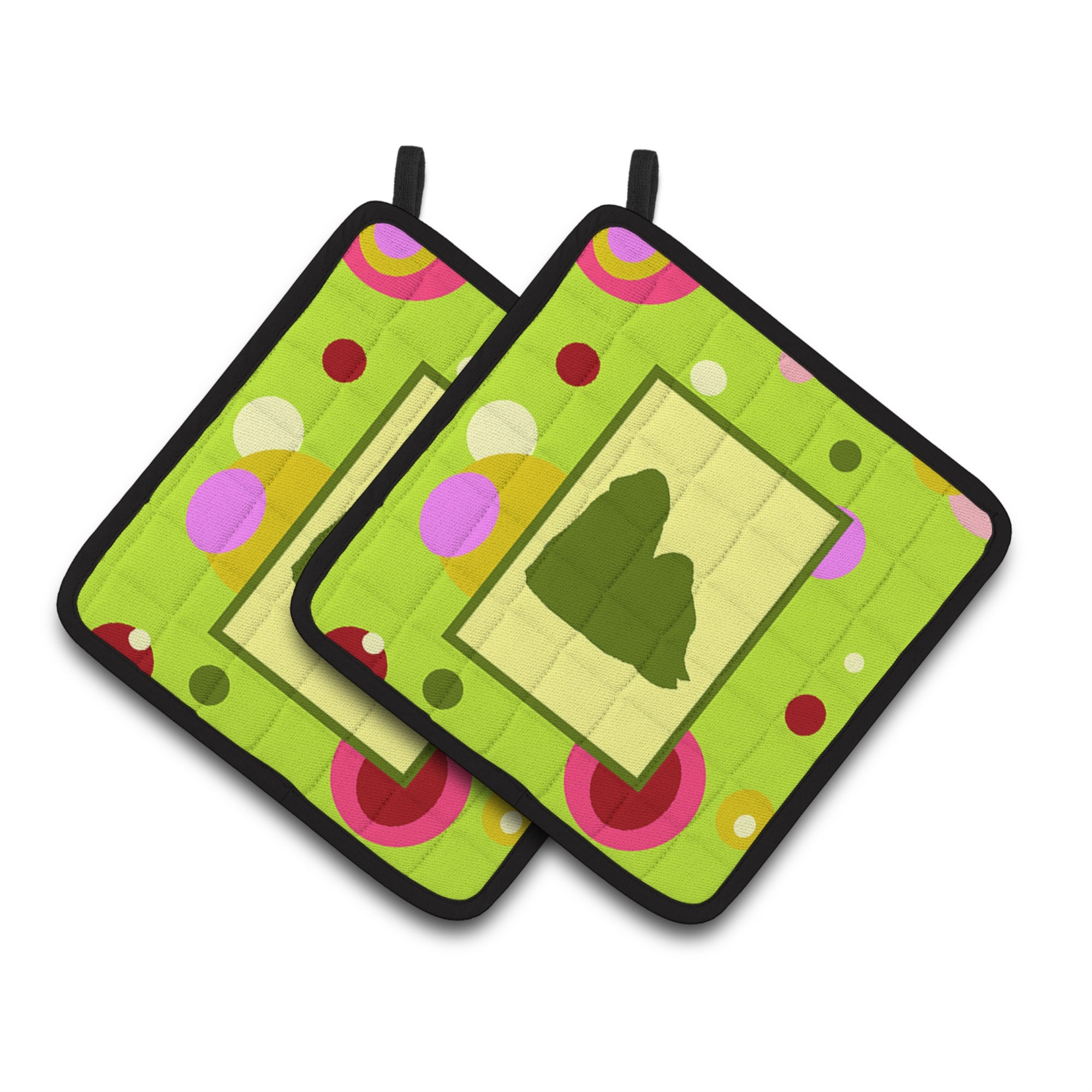 'Caroline'S Treasures Shih Tzu Pair Of Pot Holders Ck1150Pthd, 7.5Hx7.5W, Multicolor''