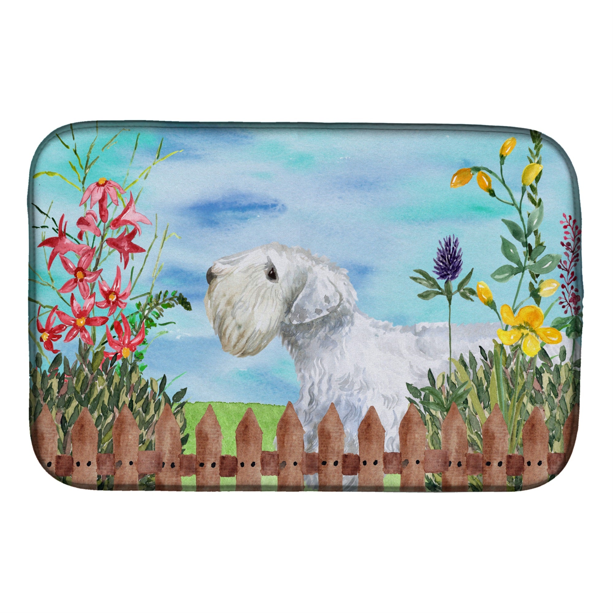 Carolines Treasures Sealyham Terrier Spring Dish Drying Mat 14 x 21