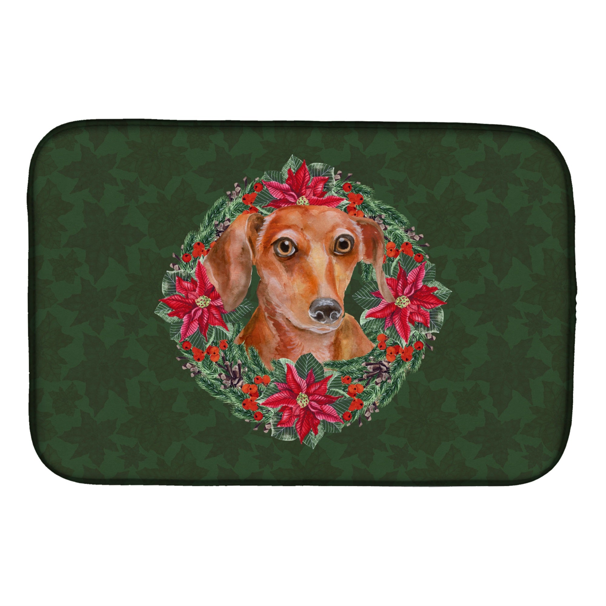 'Caroline'S Treasures Ck1573Ddm Dish Drying Mat, 14'''' X 21'''', Christmas Wreath''