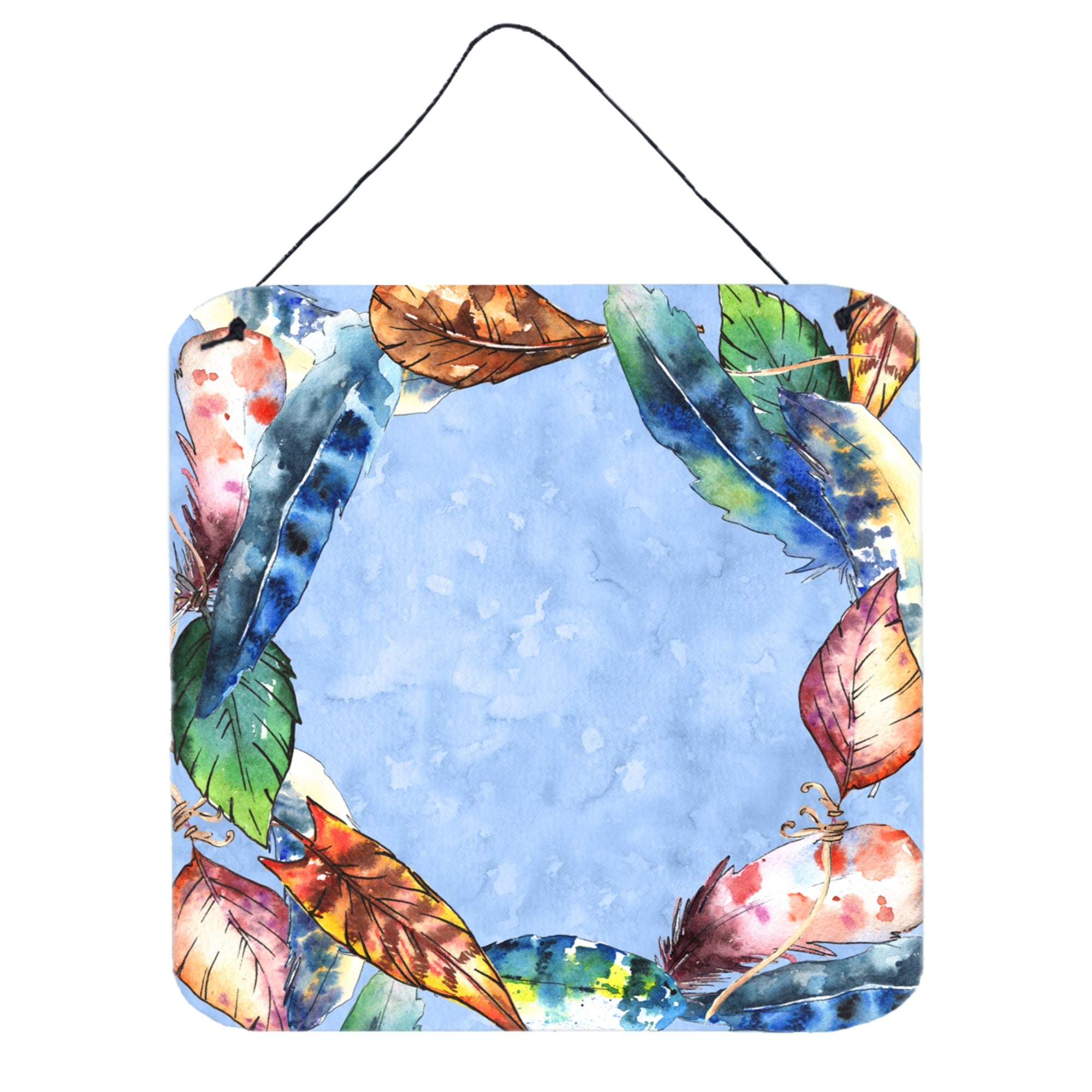 'Caroline'S Treasures Feathers Door Hanging Prints Wall-Decor, Multicolor''