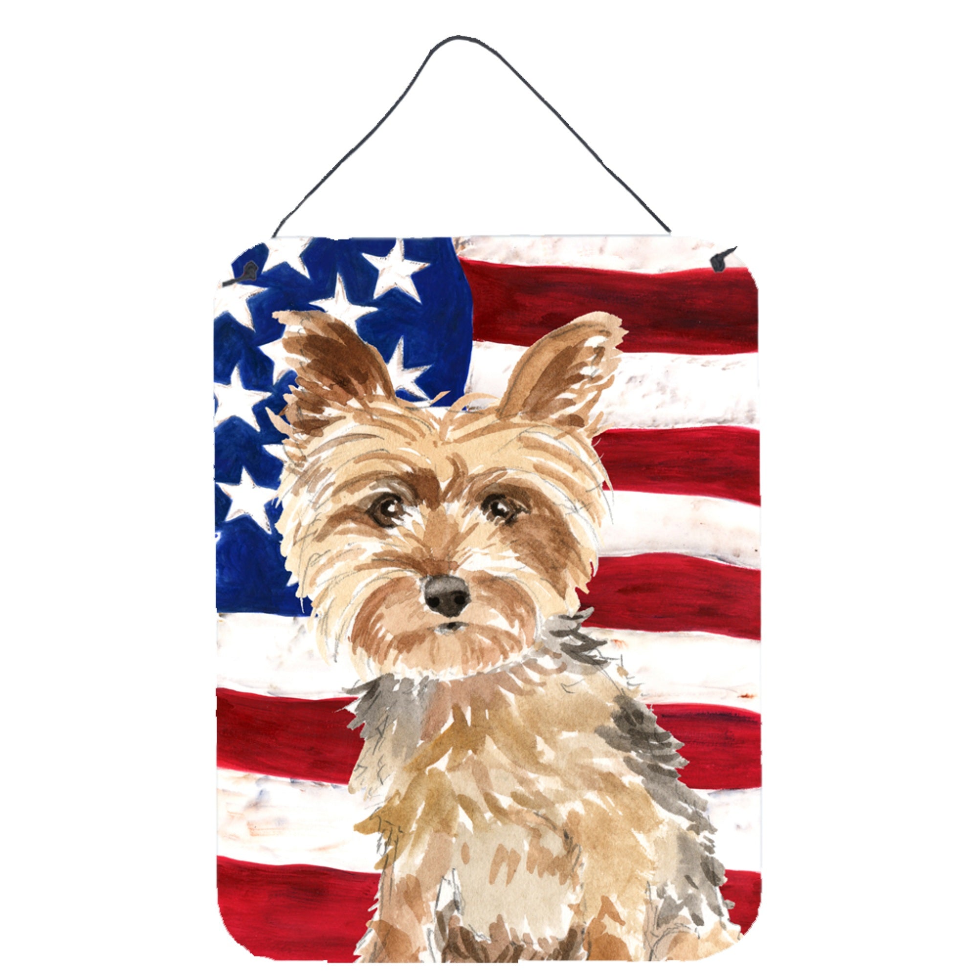 'Caroline'S Treasures Patriotic Usa Fox Terrier Door Hanging Prints Wall-Decor, Multicolor''