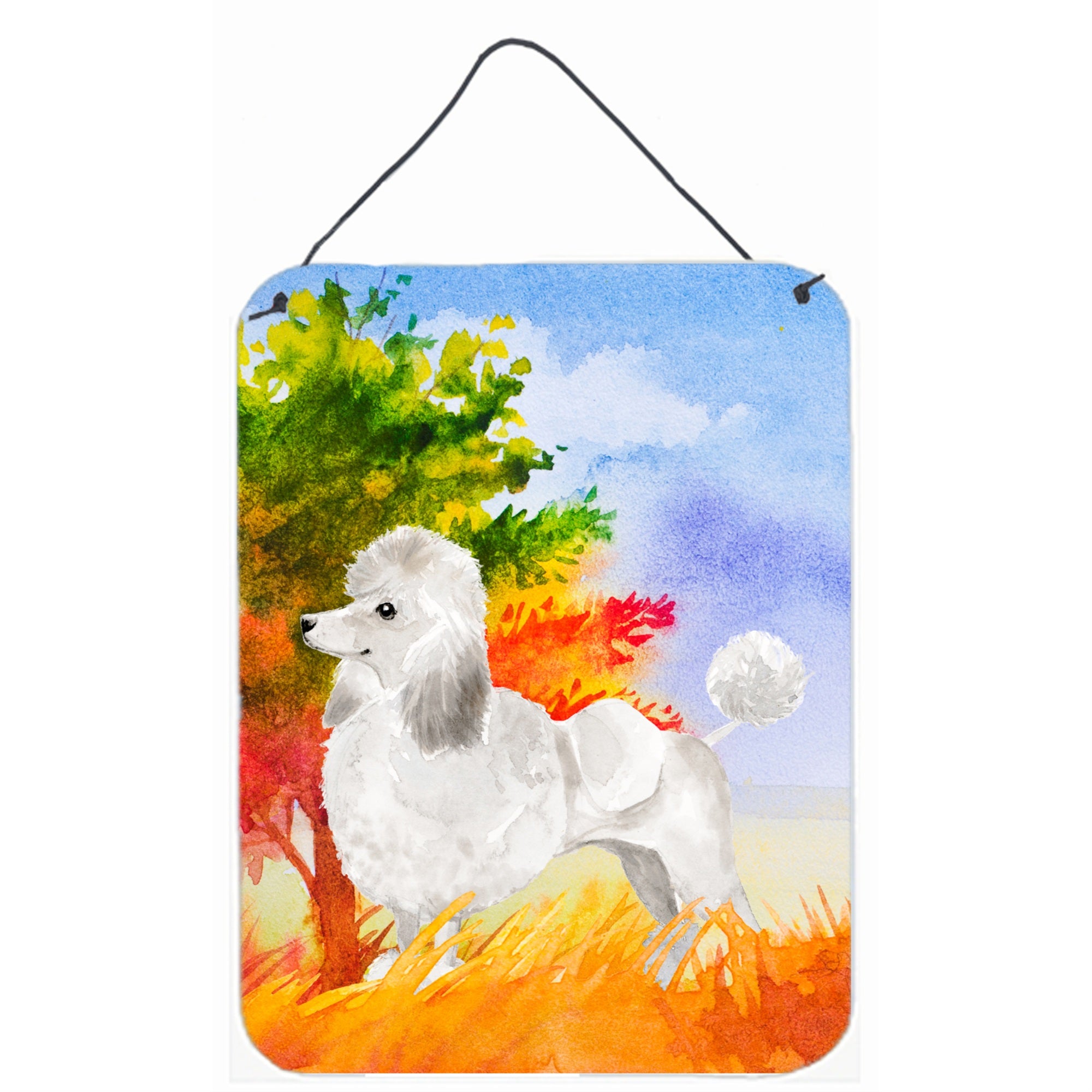 'Caroline'S Treasures Fall Poodle Door Hanging Prints Wall-Decor, Multicolor''