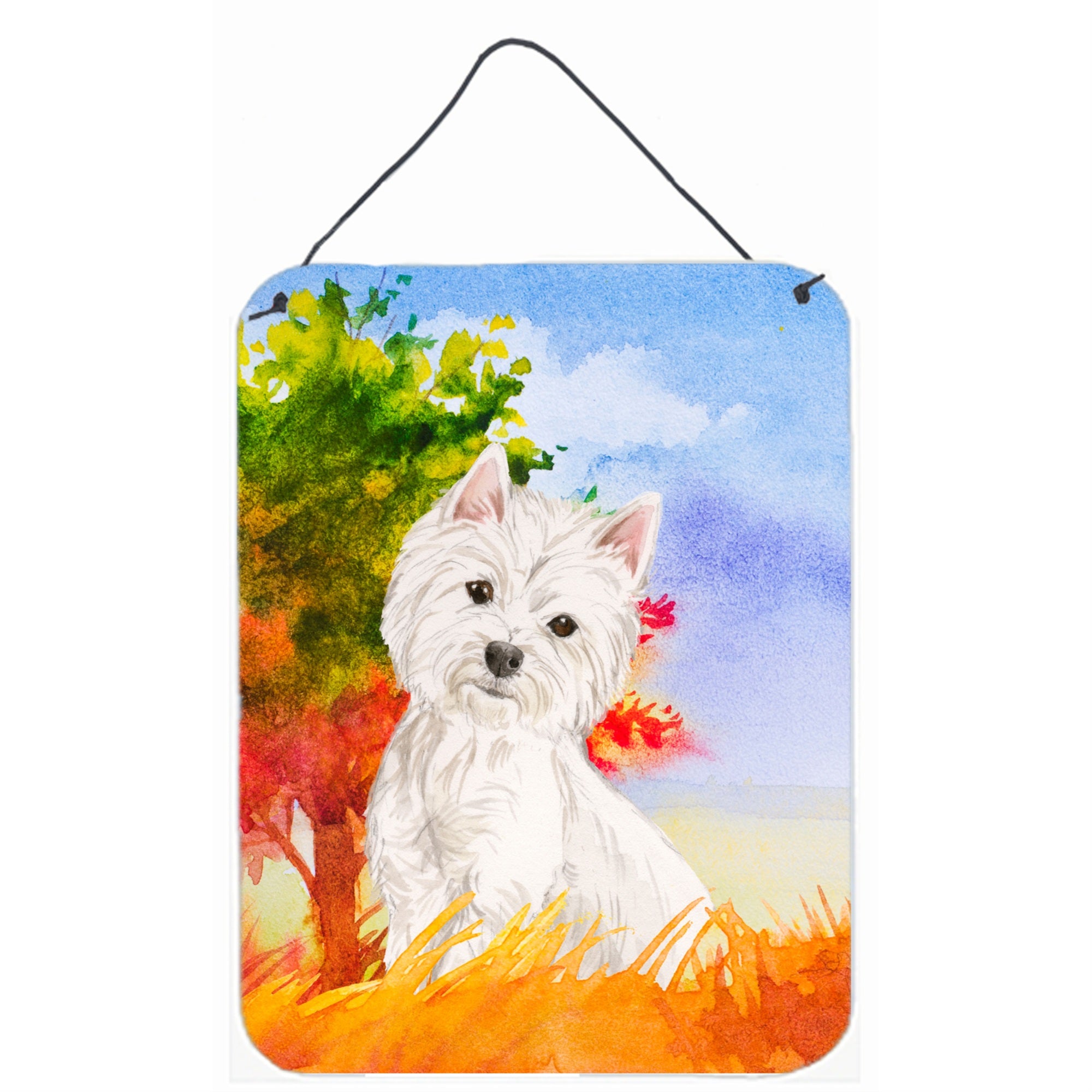 'Caroline'S Treasures Fall Westie Door Hanging Prints Wall-Decor, Multicolor''
