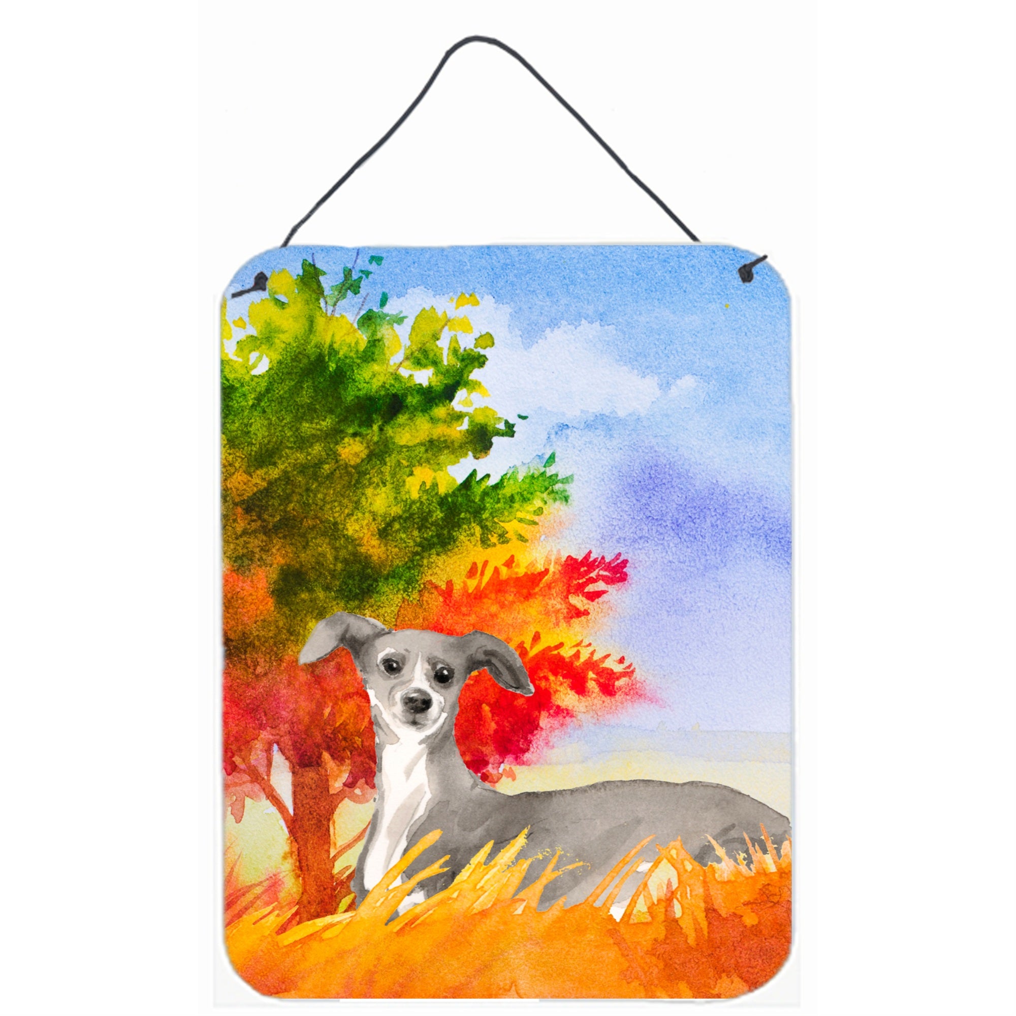 'Caroline'S Treasures Fall Italian Greyhound Door Hanging Prints Wall-Decor, Multicolor''