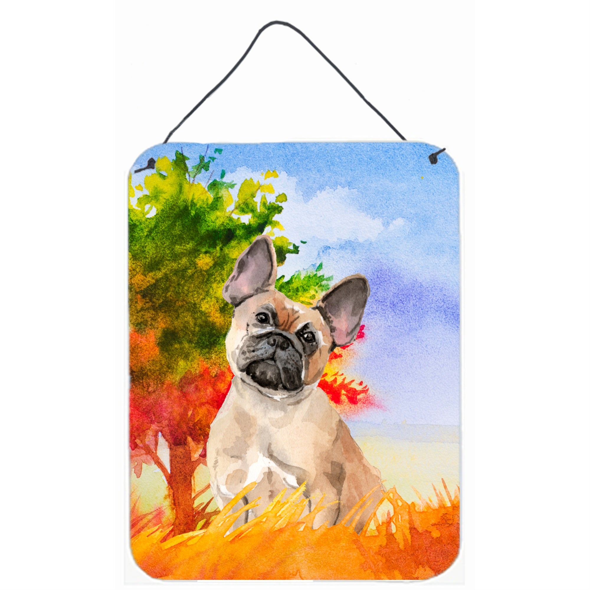 'Caroline'S Treasures Fall Fawn French Bulldog Door Hanging Prints Wall-Decor, Multicolor''