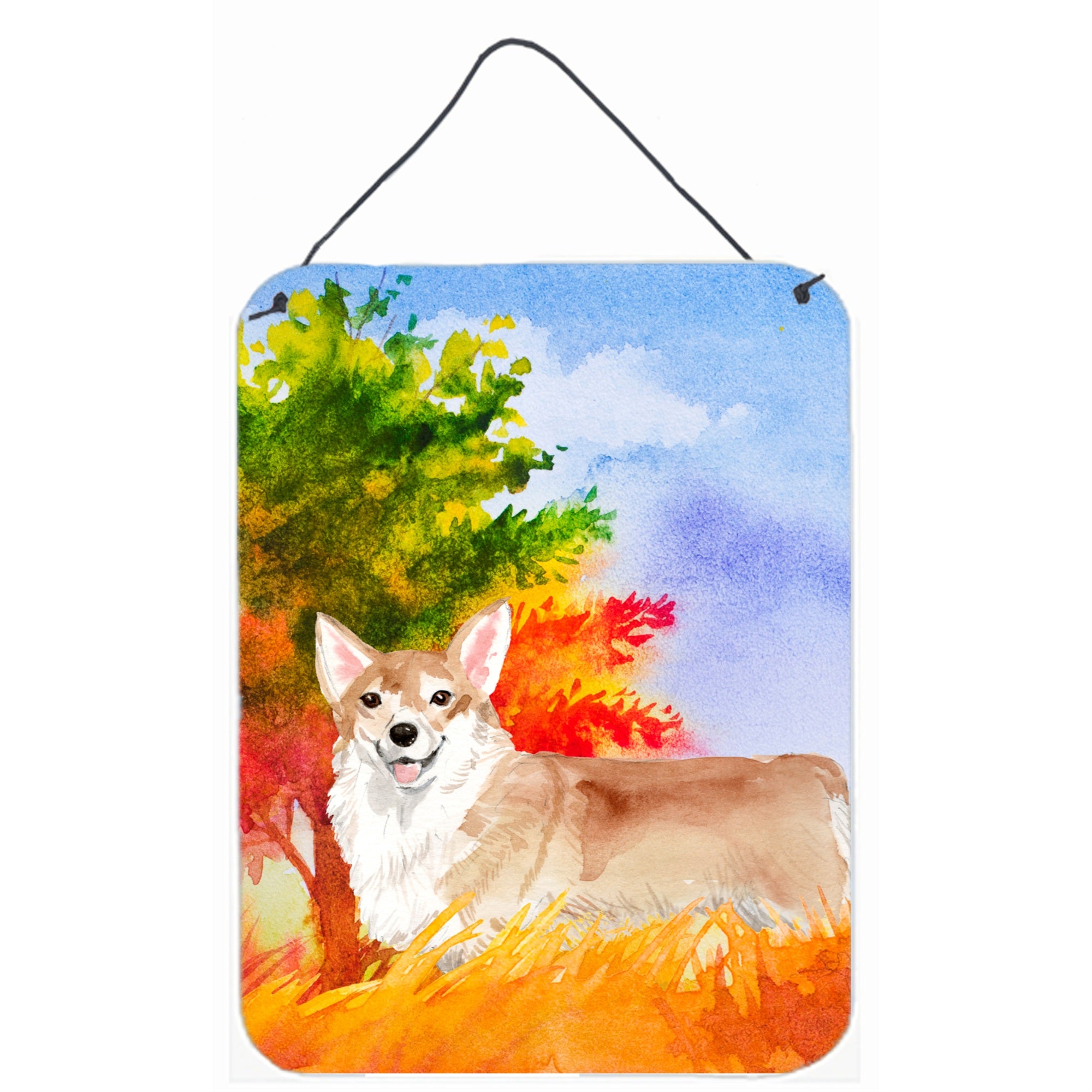 'Caroline'S Treasures Fall Corgi Door Hanging Prints Wall-Decor, Multicolor''