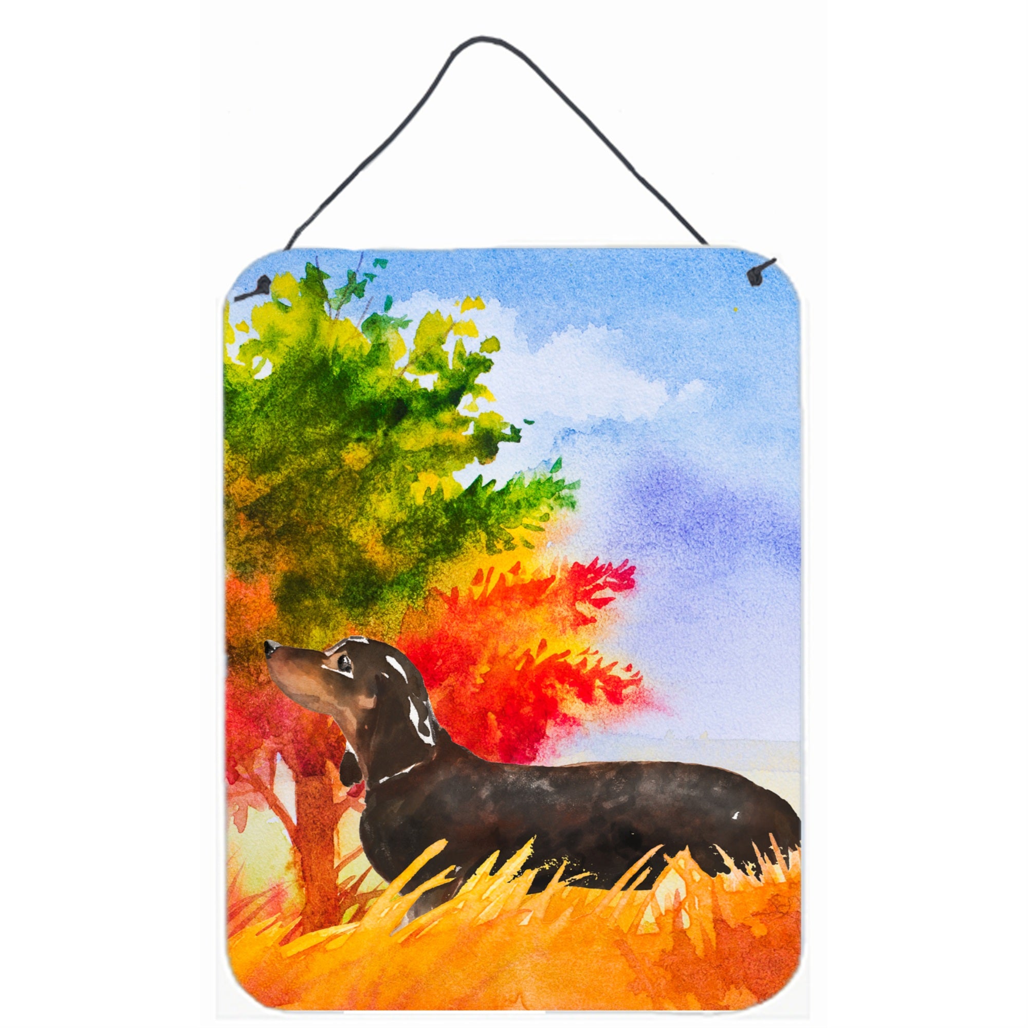 'Caroline'S Treasures Fall Dachshund Door Hanging Prints Wall-Decor, Multicolor''