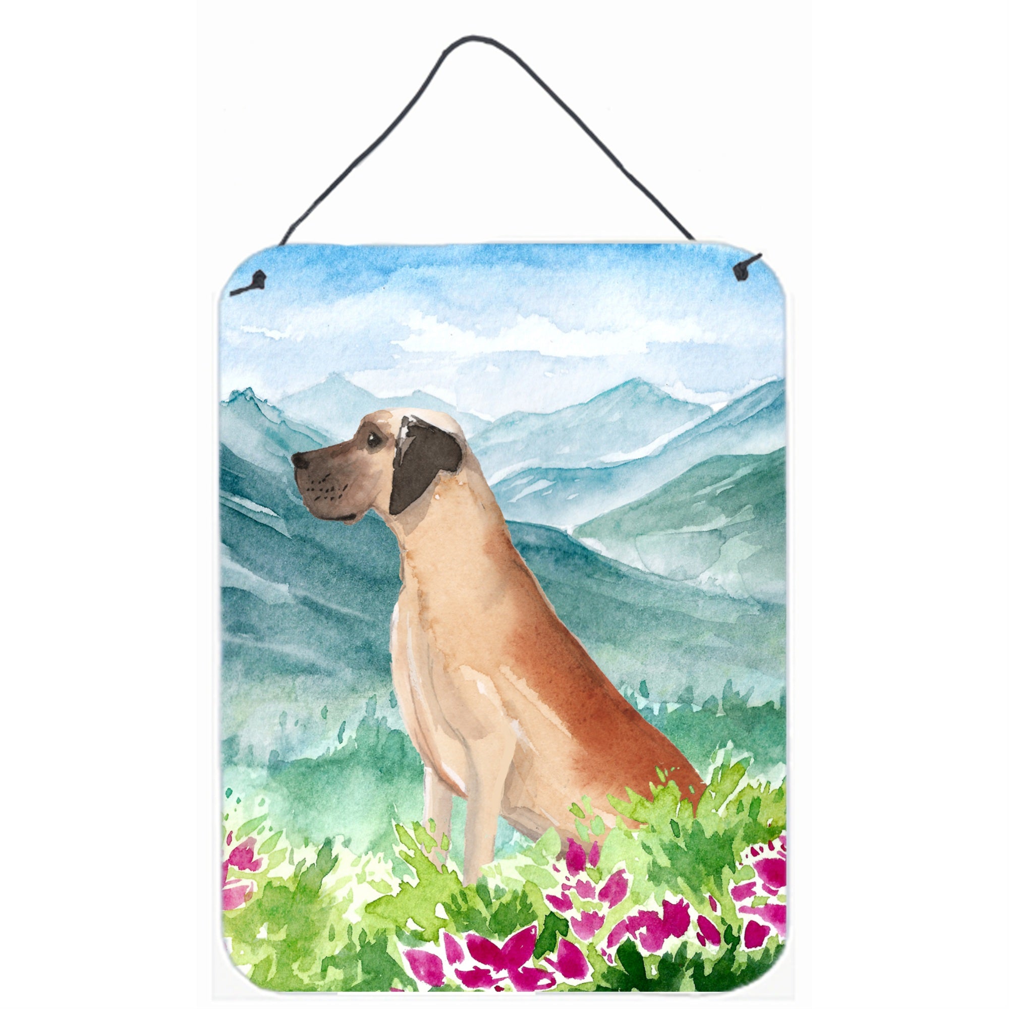 'Caroline'S Treasures Mountian Flowers Dane Door Hanging Prints Wall-Decor, Multicolor''