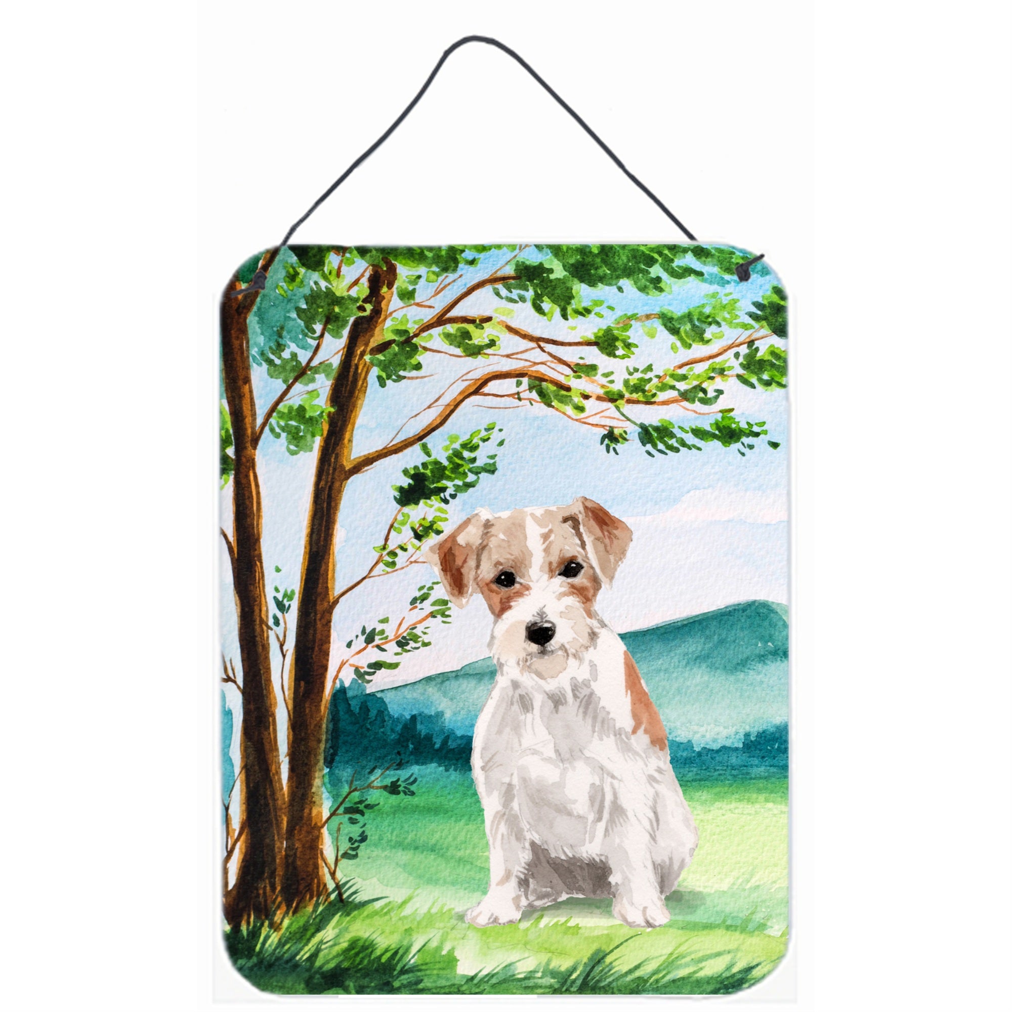 'Caroline'S Treasures Under The Tree Jack Russell Terrier Door Hanging Prints Wall-Decor, Multicolor''