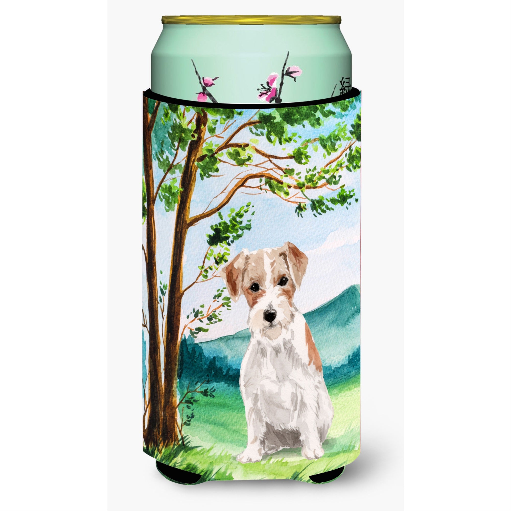 Carolines Treasures Ck1998Tbc Under The Tree Jack Russell Terrier Tall Boy Hugger Cold-Beverage-Koozies, Multicolor